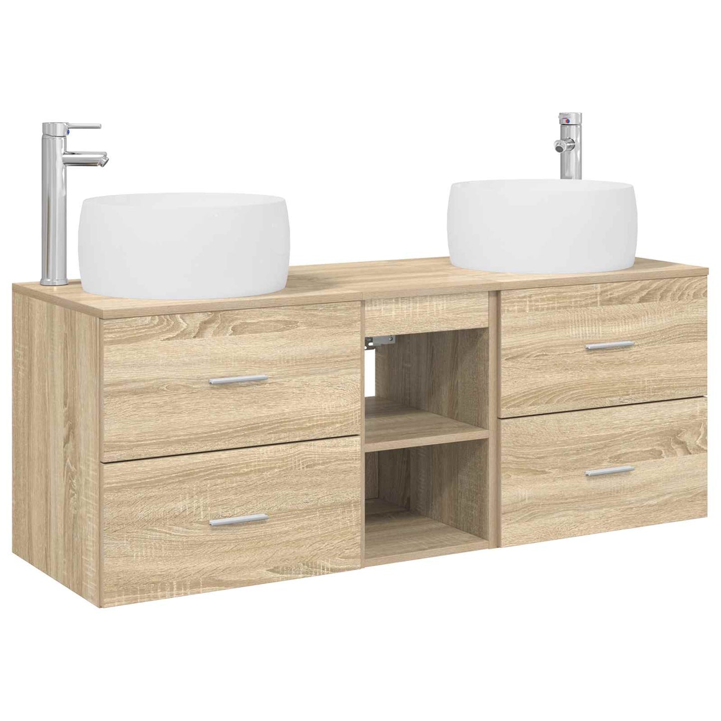 Bathroom Furniture Set 3 pcs Sonoma Oak 49.5 x 44.5 x 66 cm