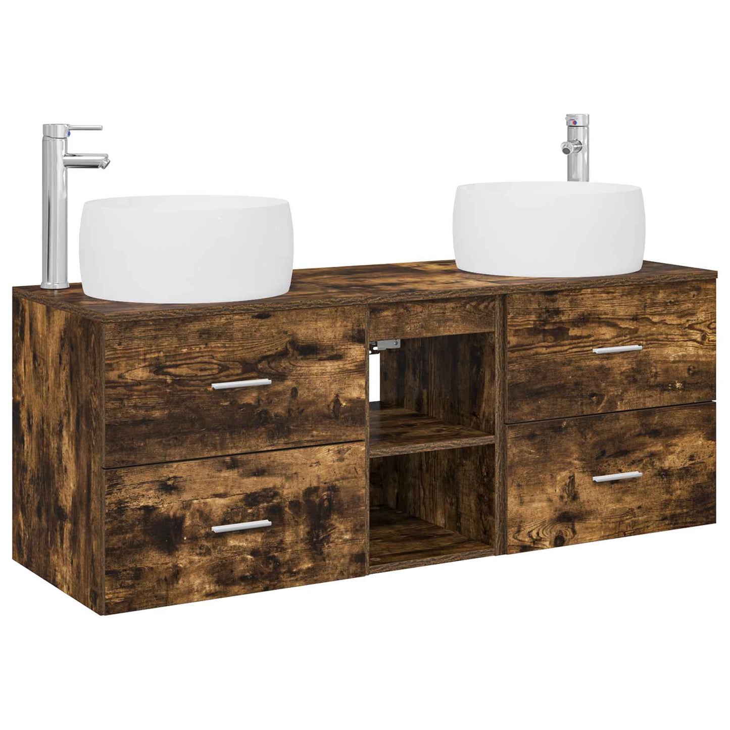 Bathroom Furniture Set 3 pcs Smoked Oak 49.5 x 44.5 x 66 cm