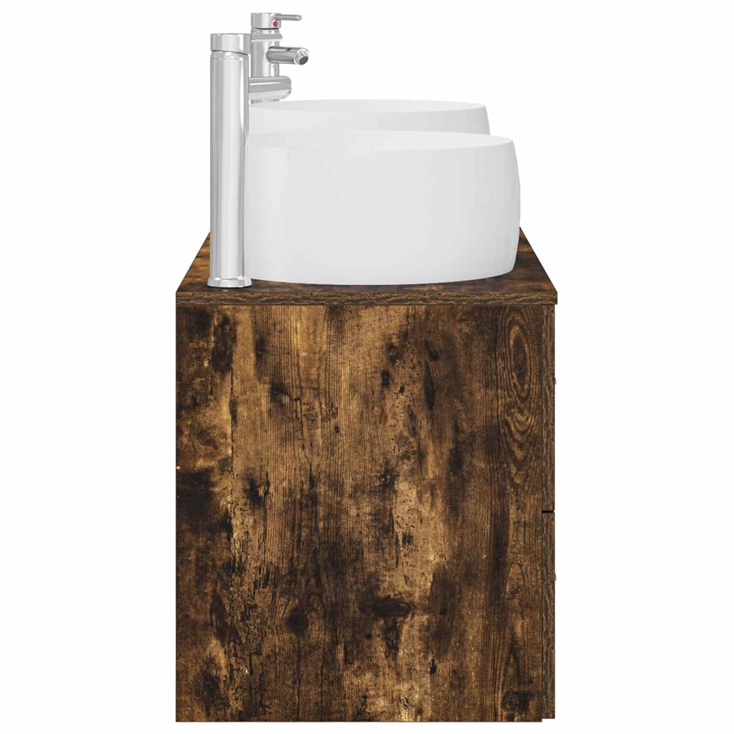 Bathroom Furniture Set 3 pcs Smoked Oak 49.5 x 44.5 x 66 cm