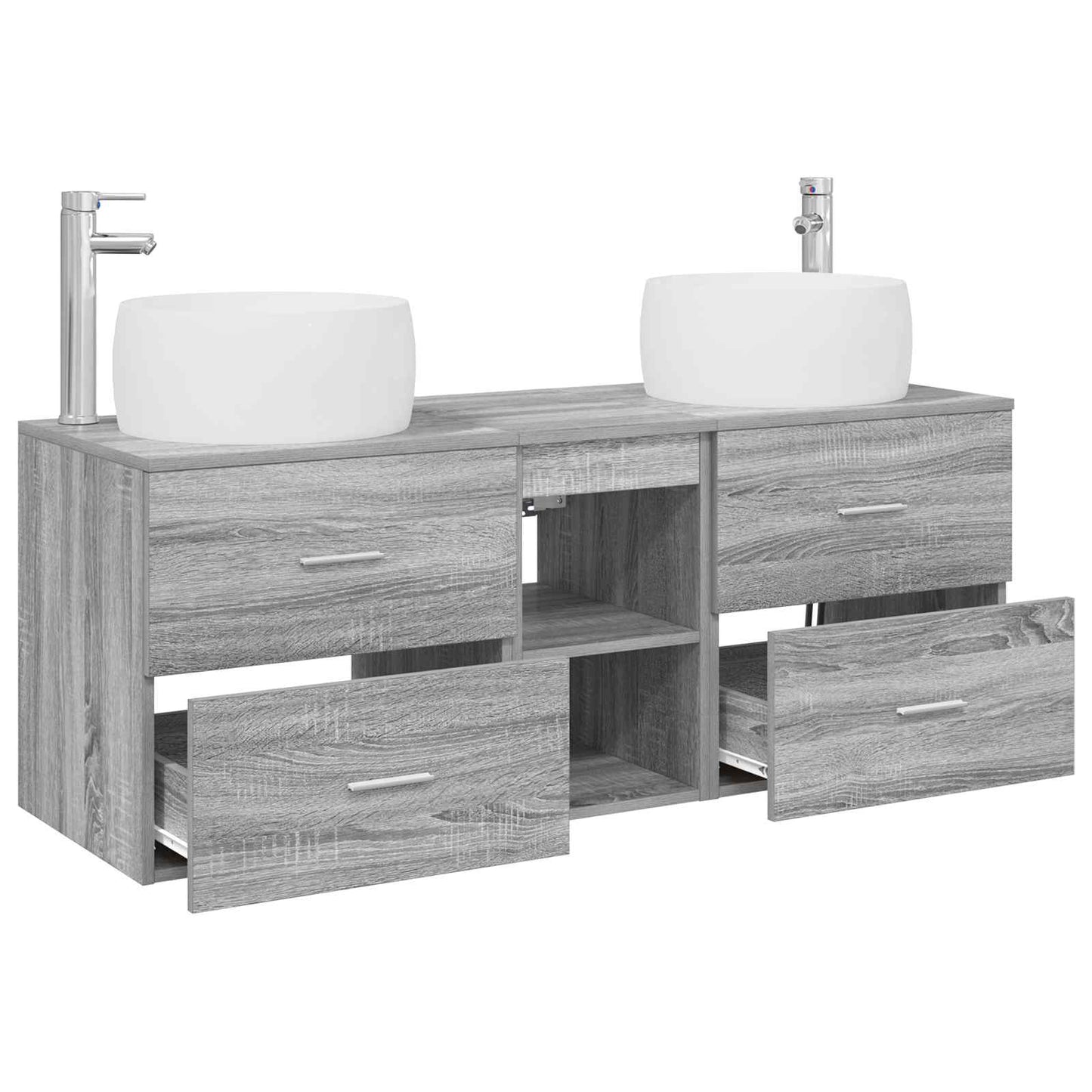 Bathroom Furniture Set 3 pcs Grey Sonoma 49.5 x 44.5 x 66 cm