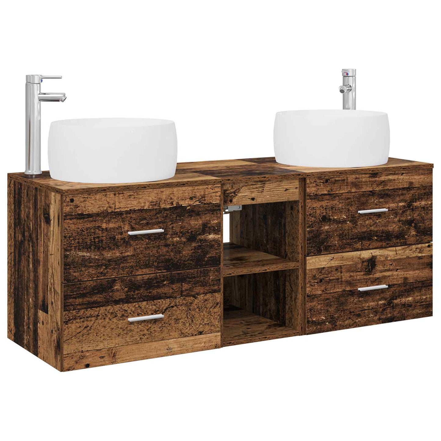 Bathroom Furniture Set 3 pcs Old Wood 49.5 x 44.5 x 66 cm