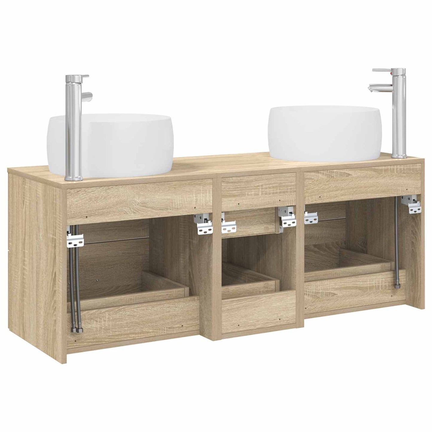 Bathroom Furniture Set 3 pcs Sonoma Oak 49.5 x 44.5 x 66 cm