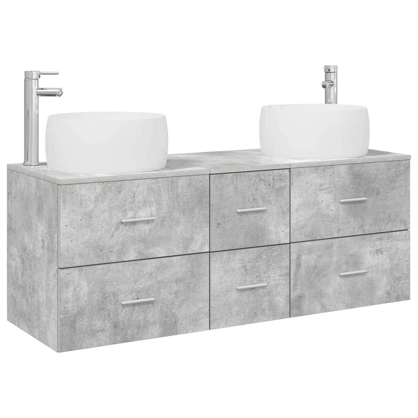 Bathroom Furniture Set 3 pcs Concrete Grey 49.5 x 44.5 x 66 cm