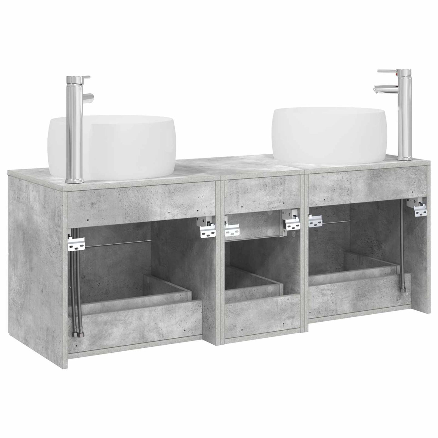 Bathroom Furniture Set 3 pcs Concrete Grey 49.5 x 44.5 x 66 cm