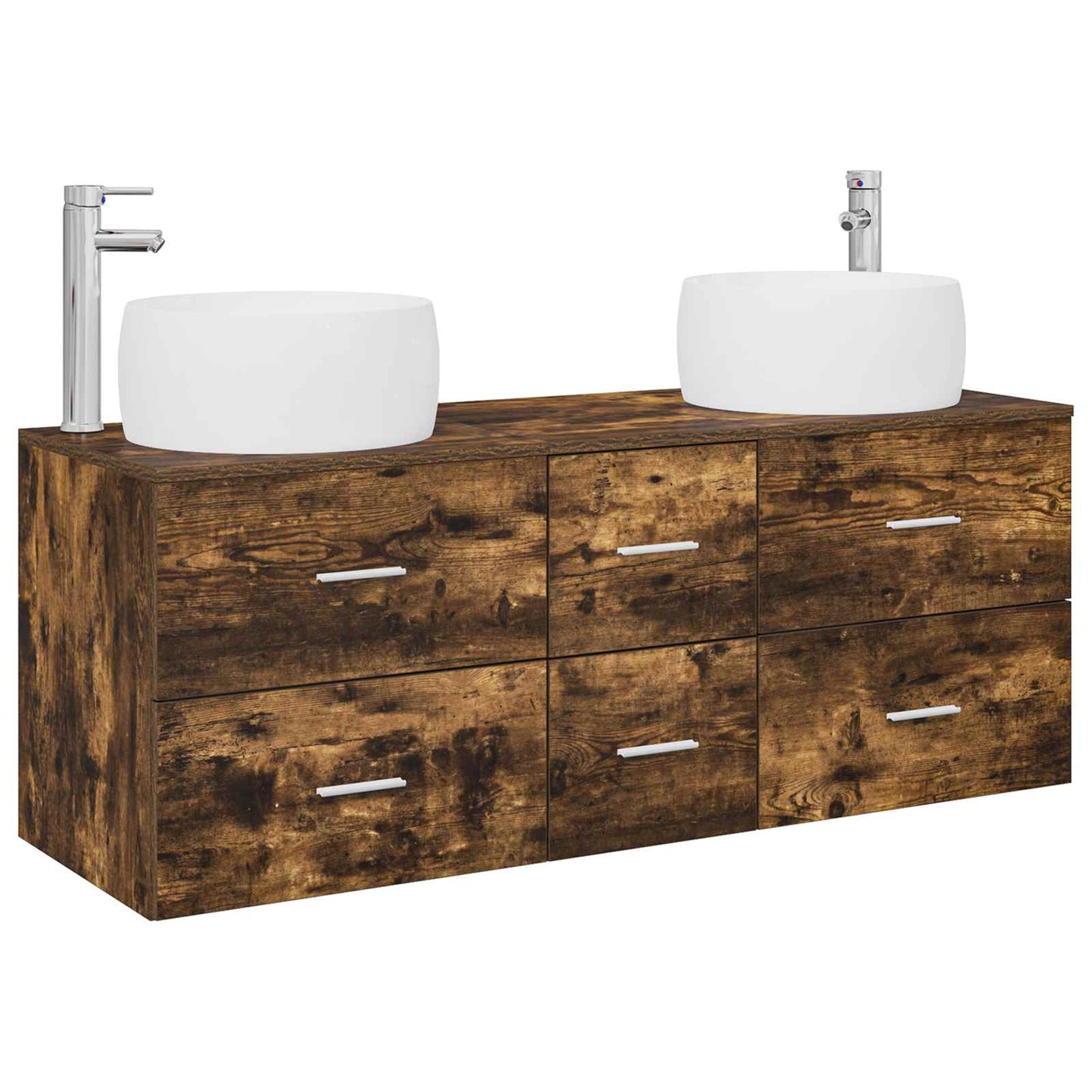 Bathroom Furniture Set 3 pcs Smoked Oak 49.5 x 44.5 x 66 cm