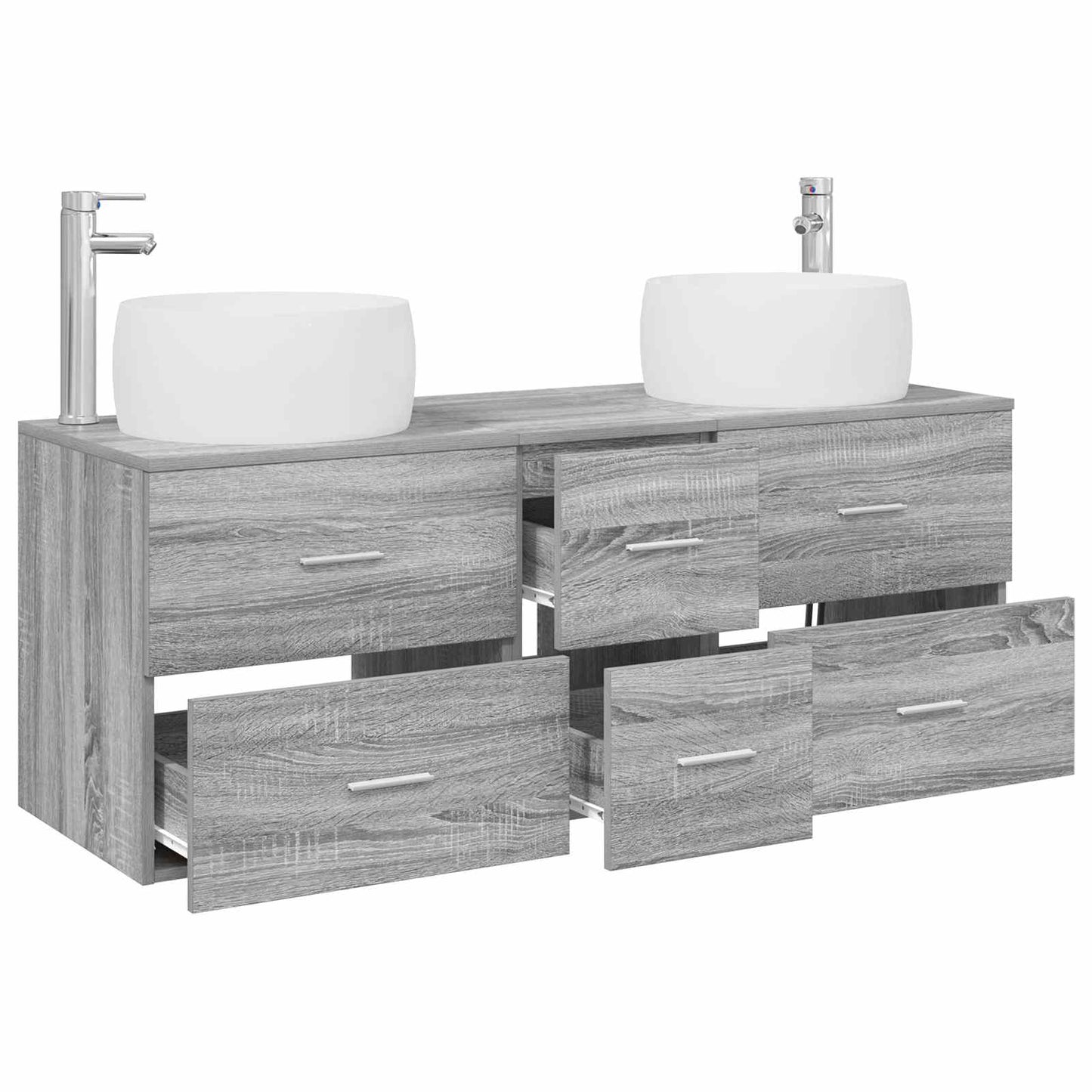 Bathroom Furniture Set 3 pcs Grey Sonoma 49.5 x 44.5 x 66 cm