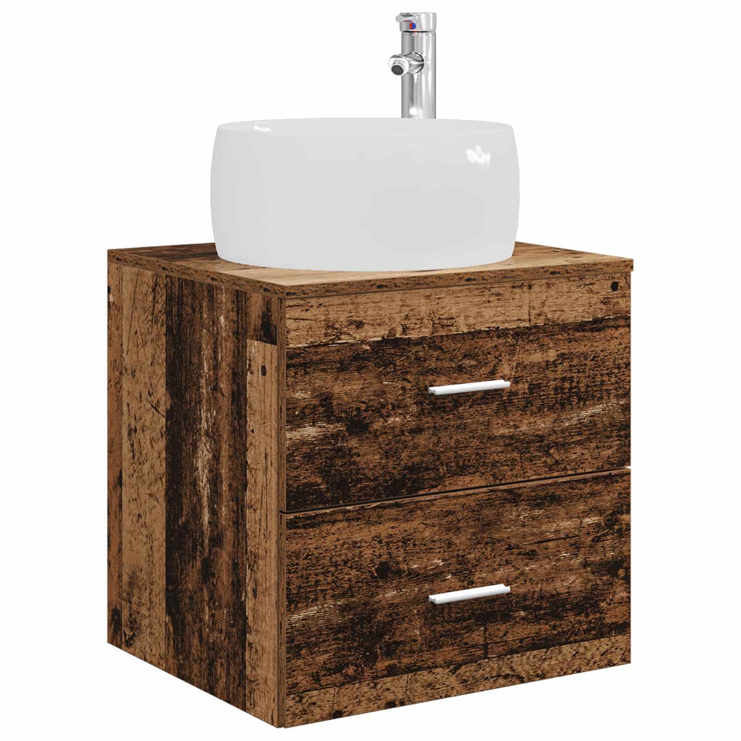 Bathroom Furniture Set 3 pcs Old Wood 49.5 x 44.5 x 66 cm