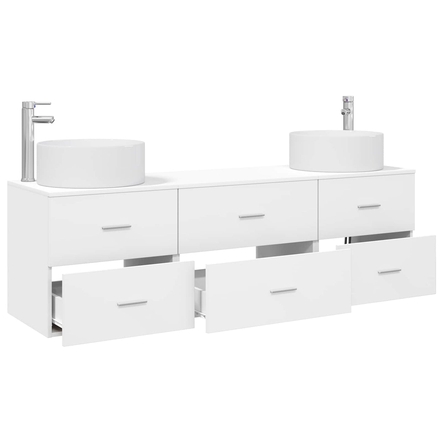 Bathroom Furniture Set 3 pcs White 49.5 x 44.5 x 65.5 cm