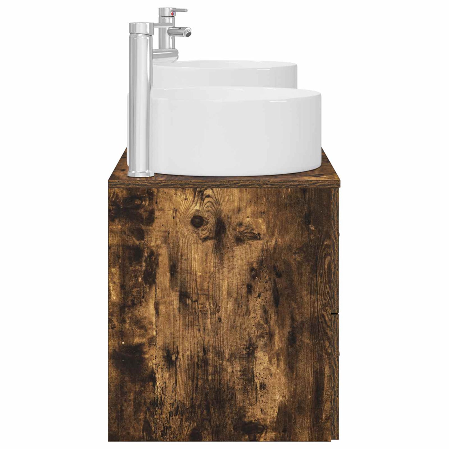 Bathroom Furniture Set 3 pcs Smoked Oak 49.5 x 44.5 x 65.5 cm