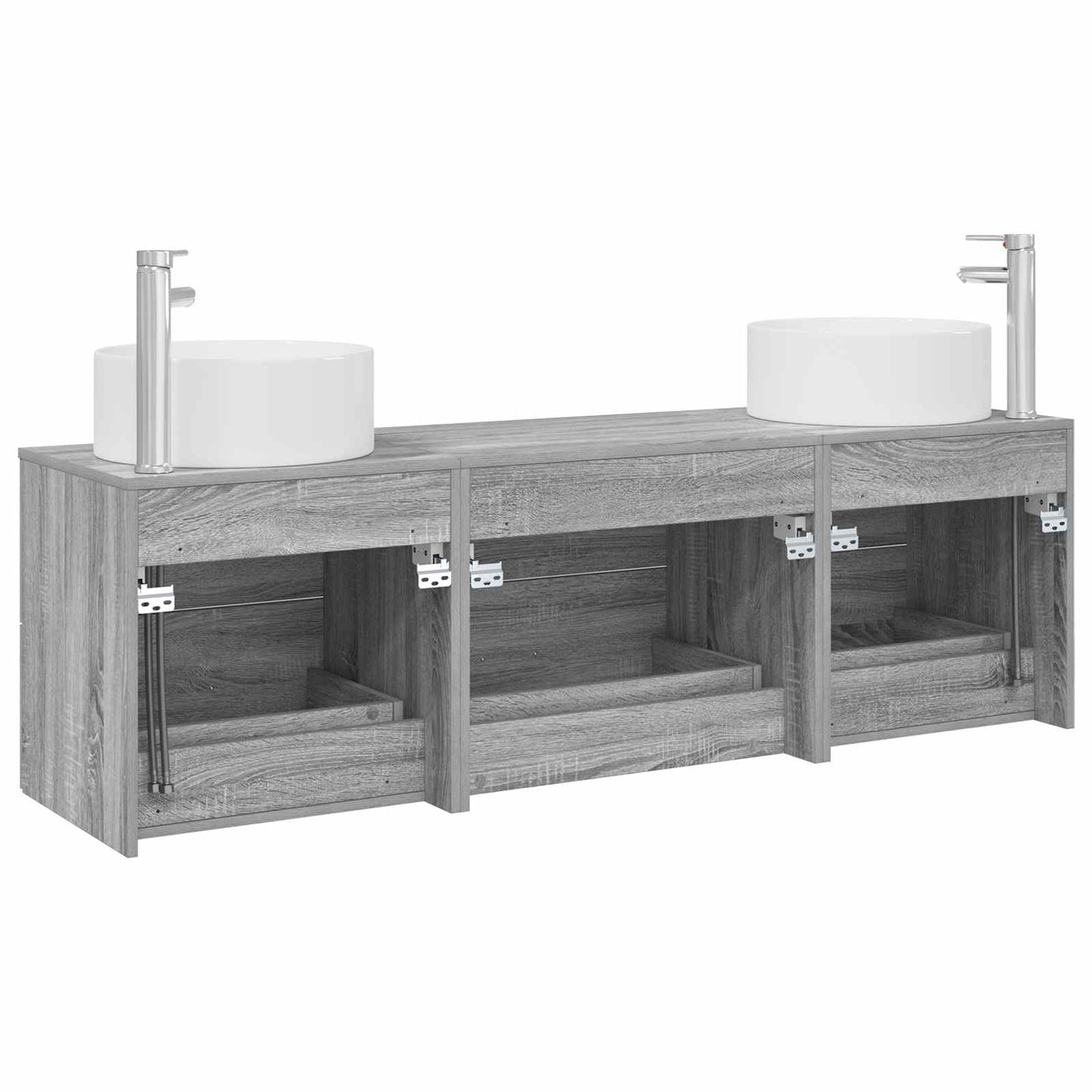 Bathroom Furniture Set 3 pcs Grey Sonoma 49.5 x 44.5 x 65.5 cm