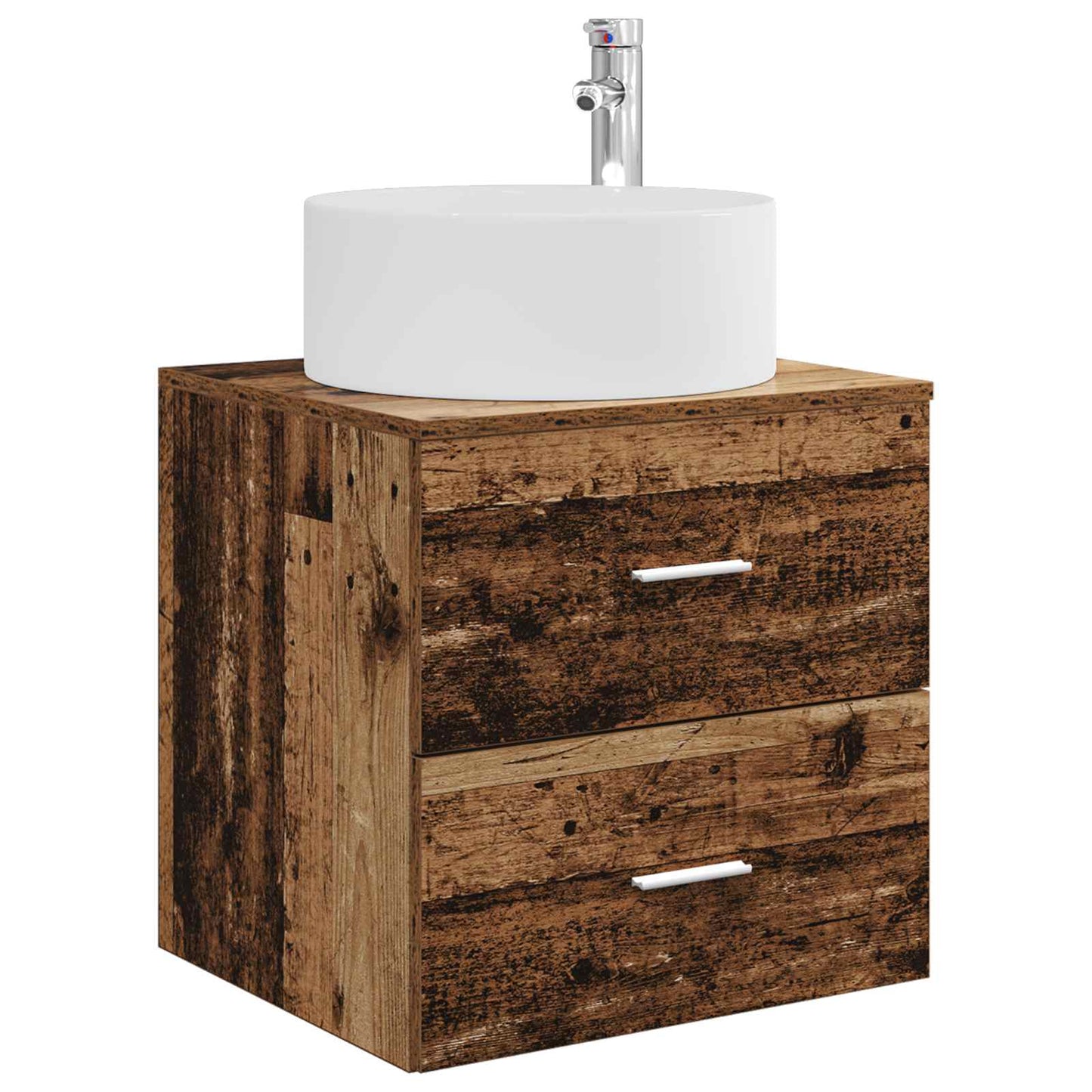 Bathroom Furniture Set 3 pcs Old Wood 49.5 x 44.5 x 65.5 cm