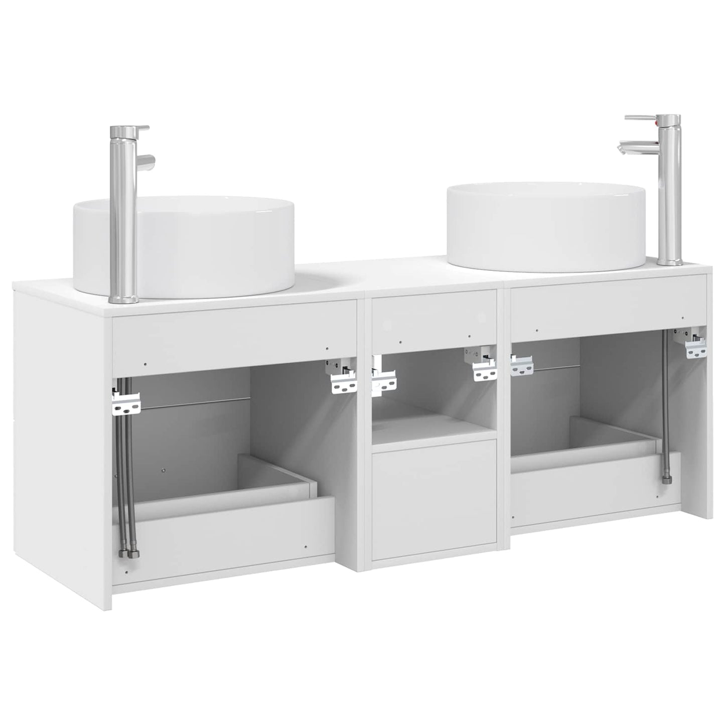 Bathroom Furniture Set 3 pcs White 49.5 x 44.5 x 65.5 cm