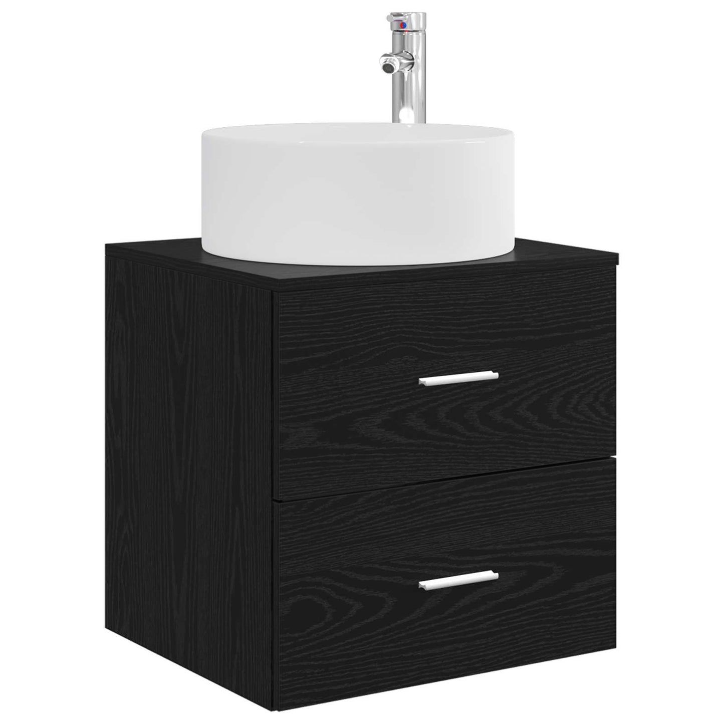 Bathroom Furniture Set 3 pcs Black 49.5 x 44.5 x 65.5 cm