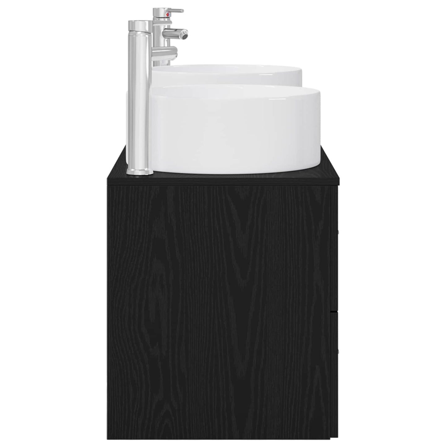 Bathroom Furniture Set 3 pcs Black 49.5 x 44.5 x 65.5 cm
