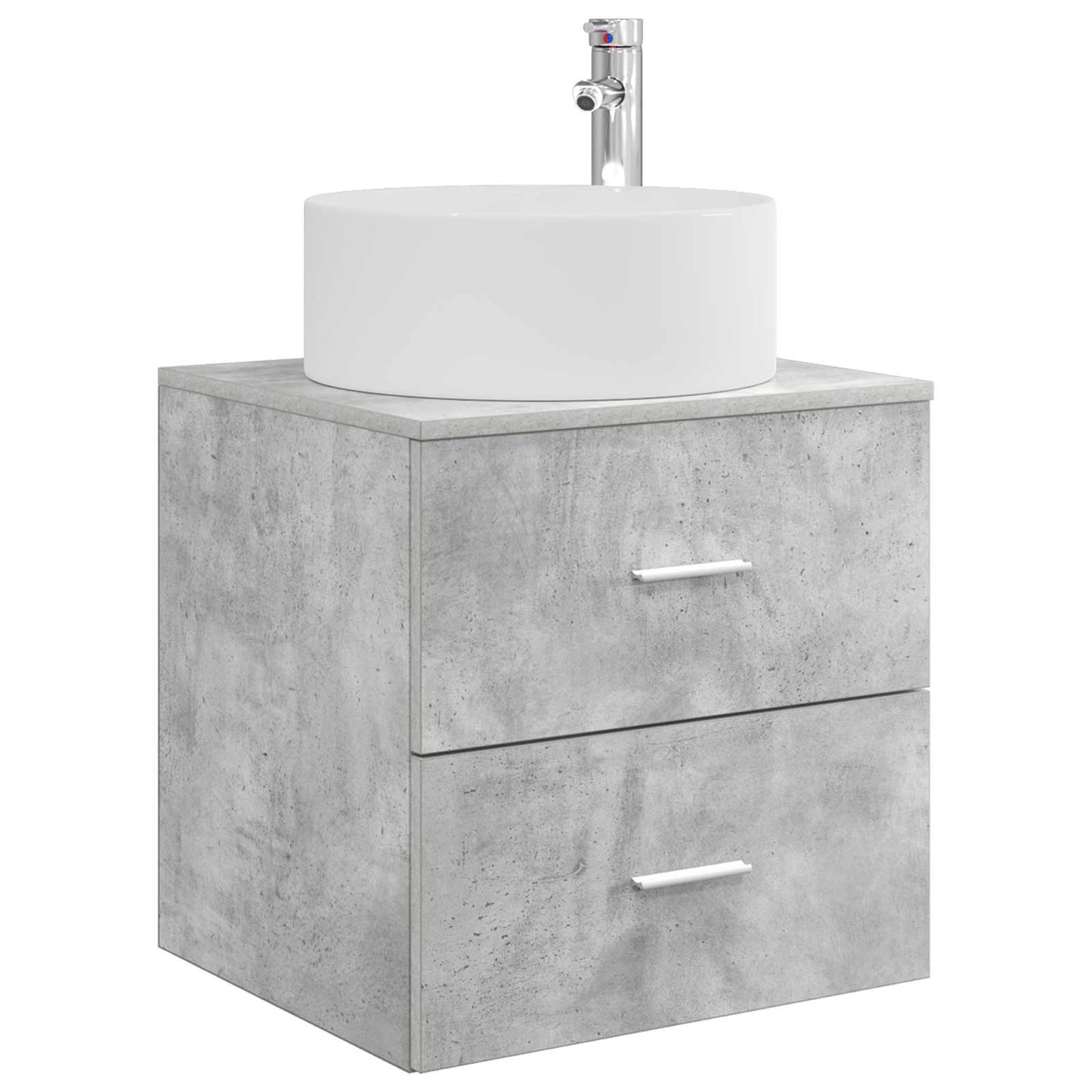 Bathroom Furniture Set 3 pcs Concrete Grey