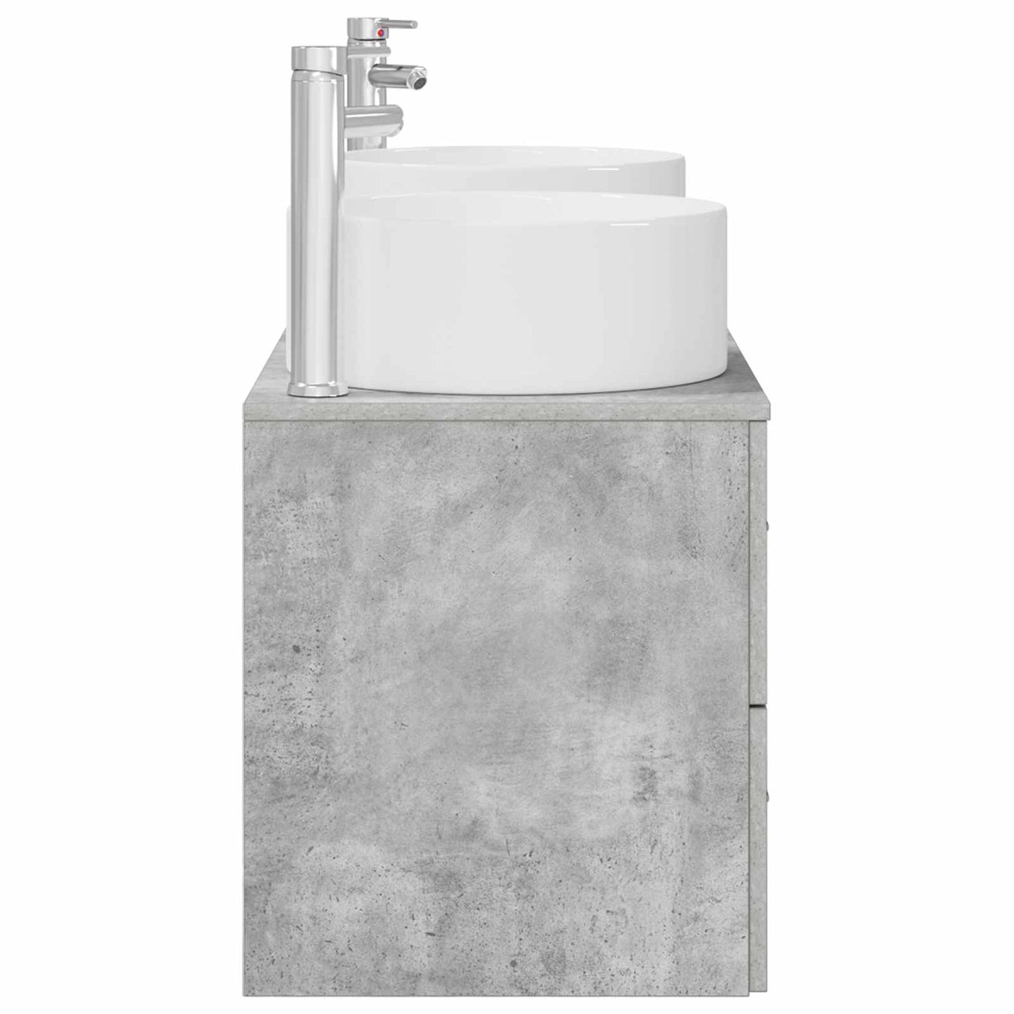 Bathroom Furniture Set 3 pcs Concrete Grey