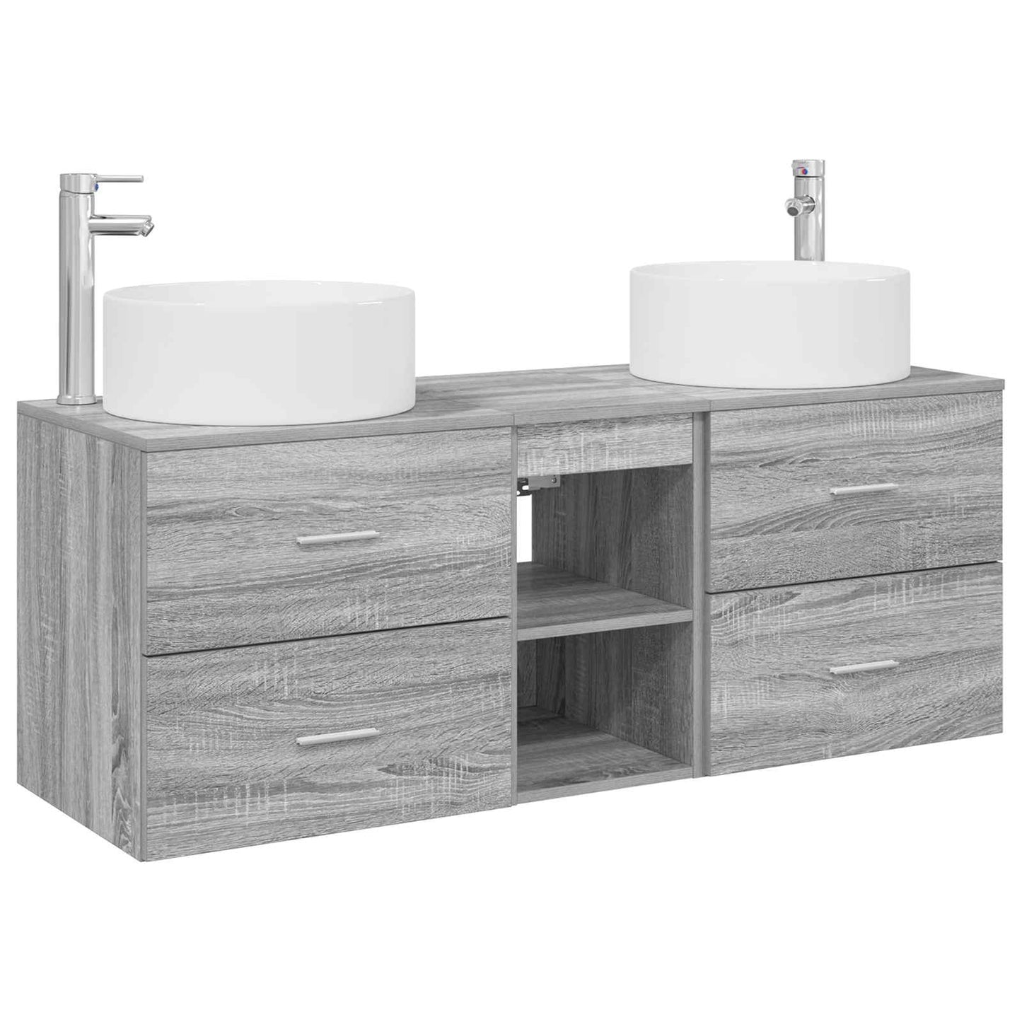 Bathroom Furniture Set 3 pcs Grey Sonoma 49.5 x 44.5 x 65.5 cm