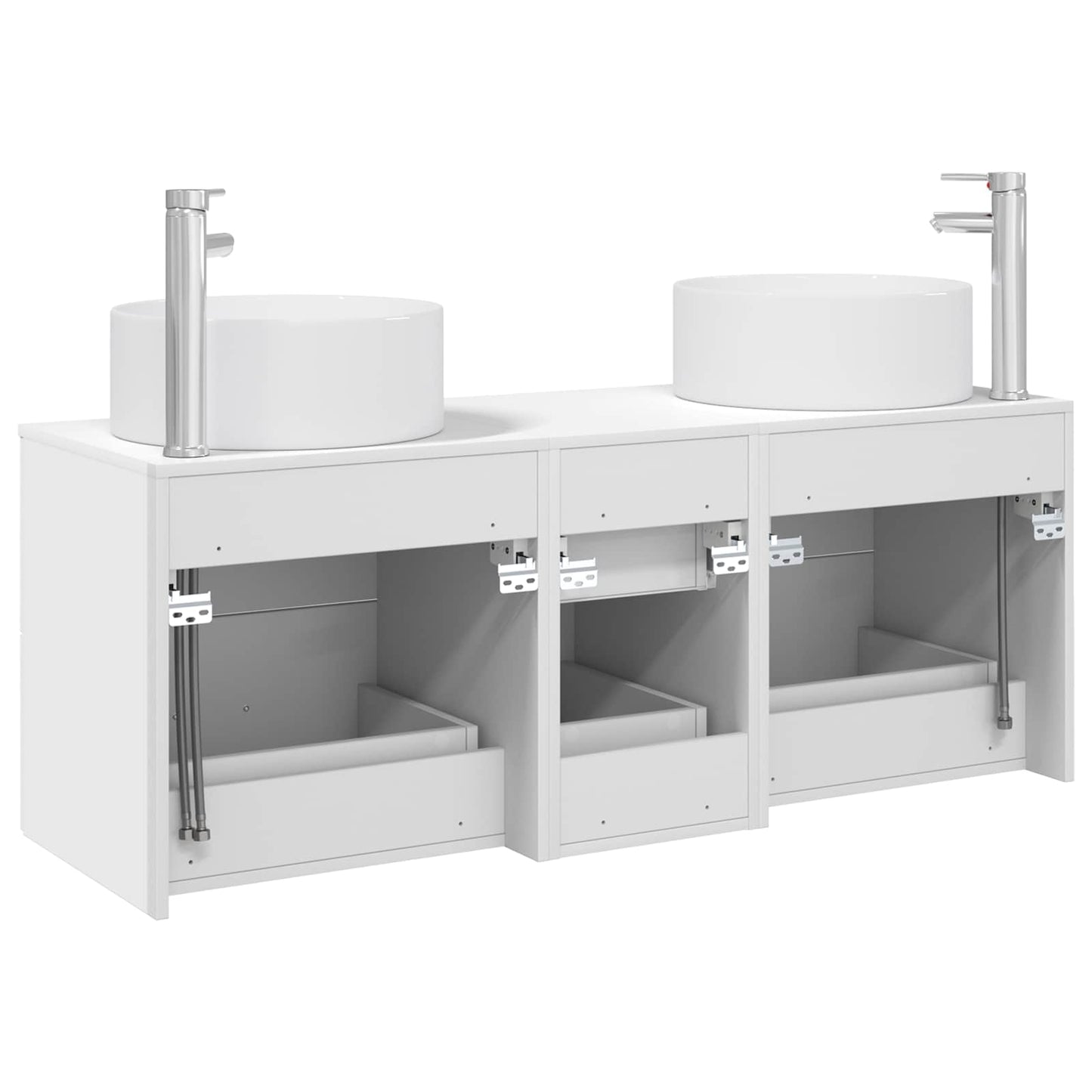 Bathroom Furniture Set 3 pcs White 49.5 x 44.5 x 65.5 cm