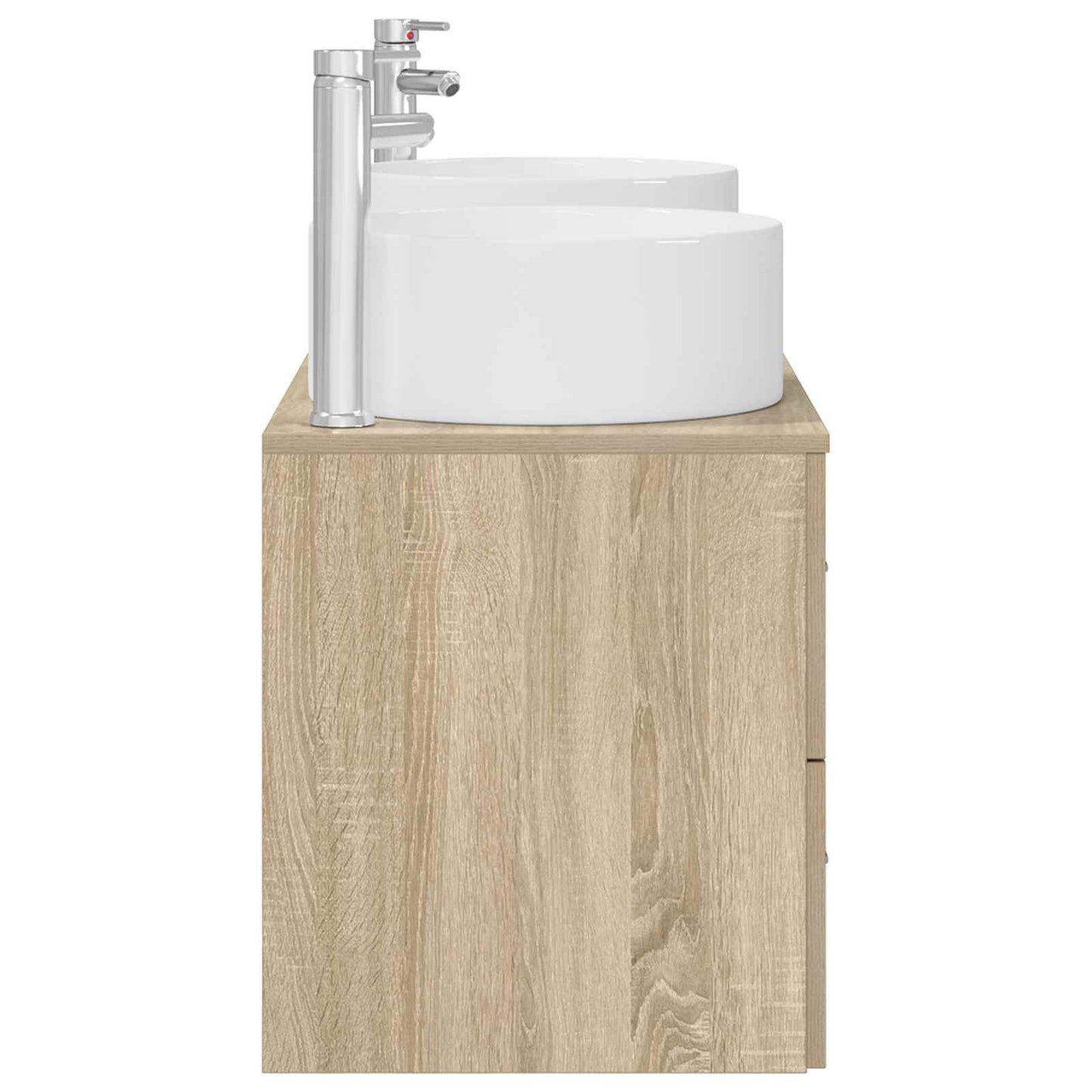 Bathroom Furniture Set 3 pcs Sonoma Oak 49.5 x 44.5 x 65.5 cm