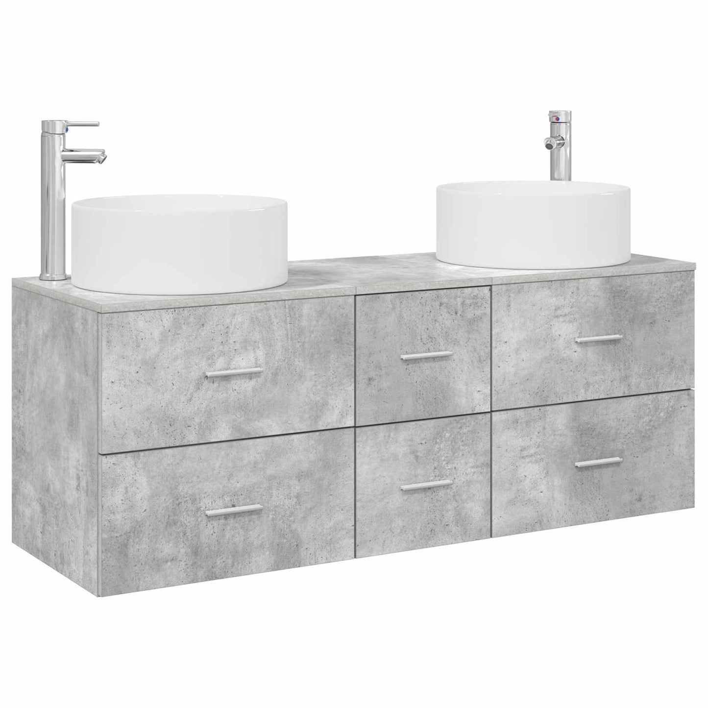 Bathroom Furniture Set 3 pcs Concrete Grey