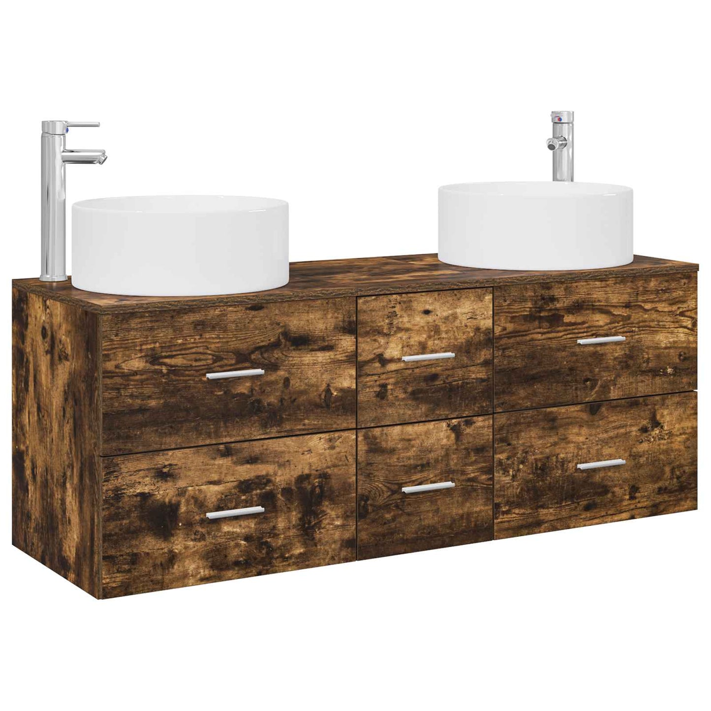 Bathroom Furniture Set 3 pcs Smoked Oak 49.5 x 44.5 x 65.5 cm