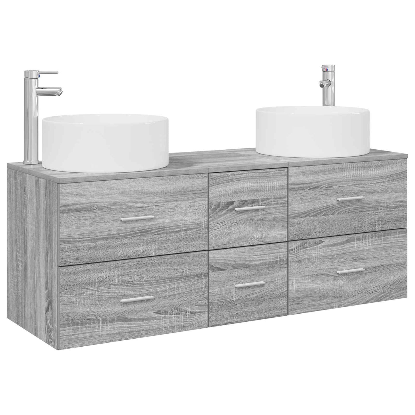 Bathroom Furniture Set 3 pcs Grey Sonoma 49.5 x 44.5 x 65.5 cm