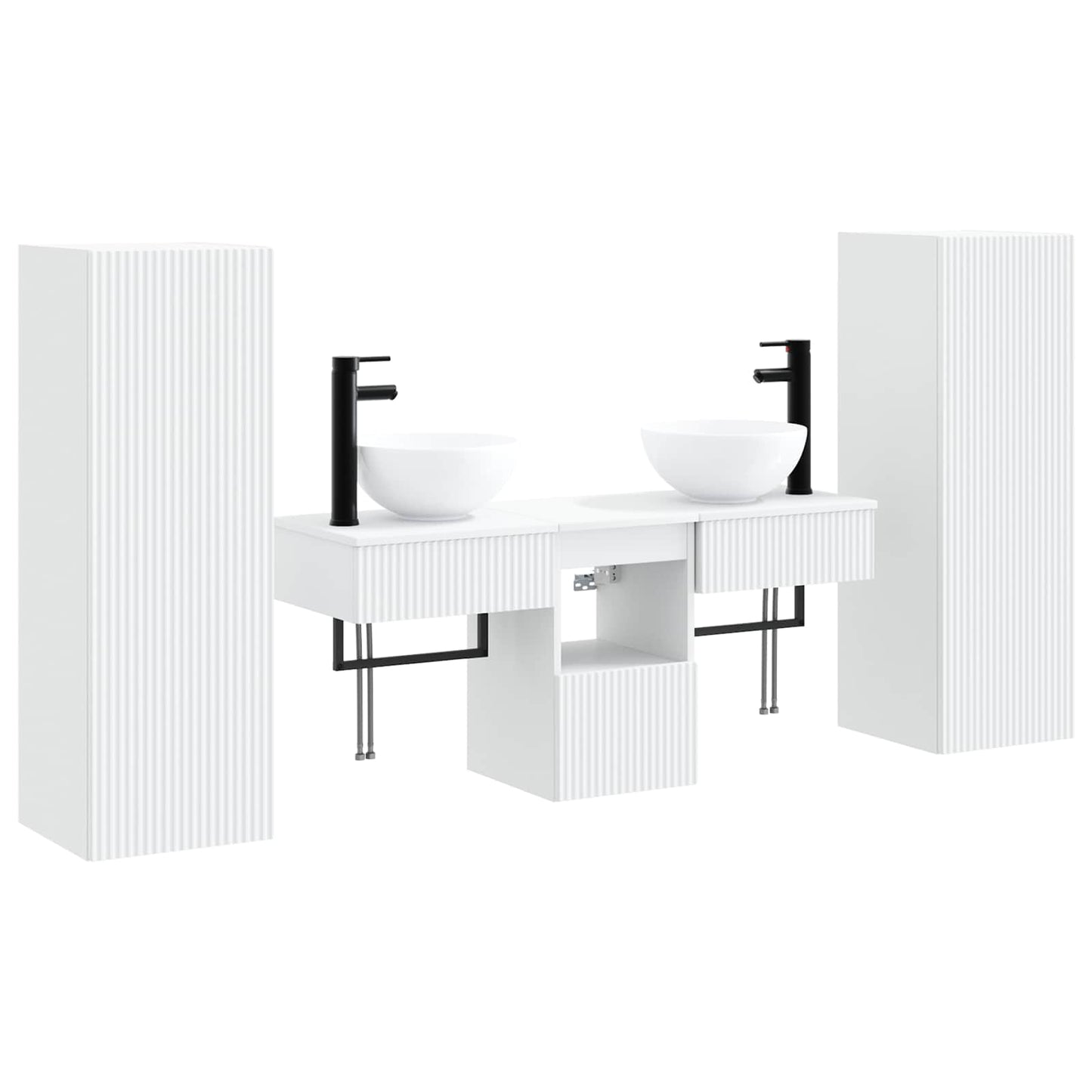 Bathroom Furniture Set 5 pcs White 33 x 34.5 x 100 cm