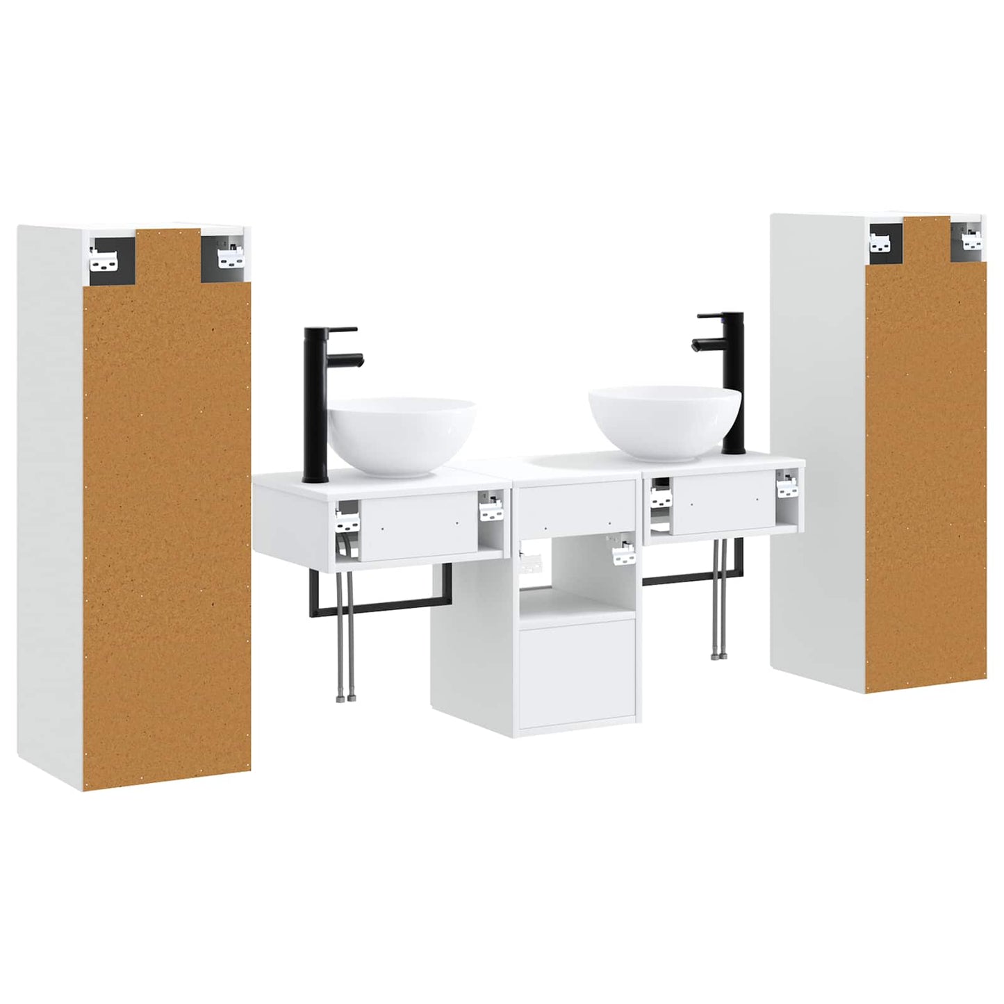 Bathroom Furniture Set 5 pcs White 33 x 34.5 x 100 cm