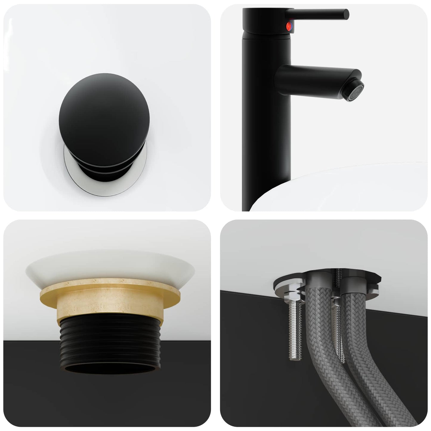 Bathroom Furniture Set 5 pcs Black 33 x 34.5 x 100 cm