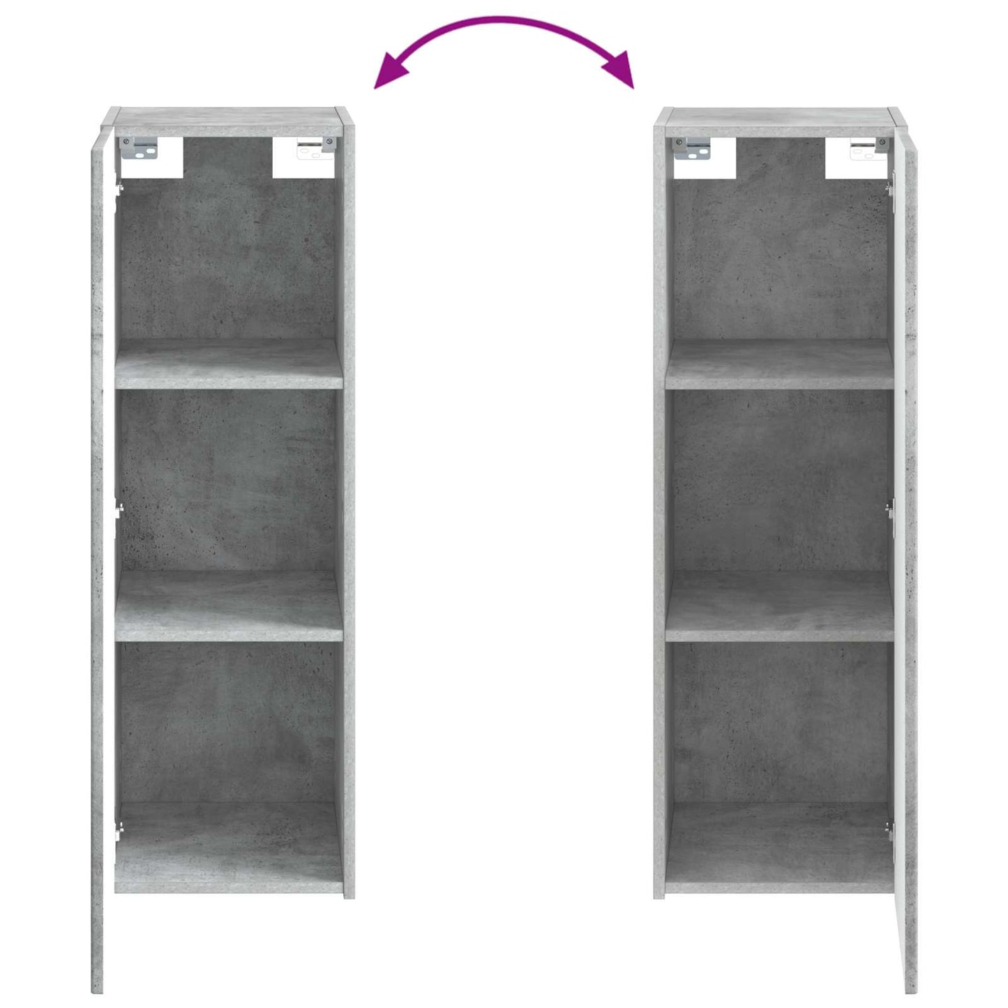 Bathroom Furniture Set 5 pcs Concrete Grey 33 x 34.5 x 100 cm