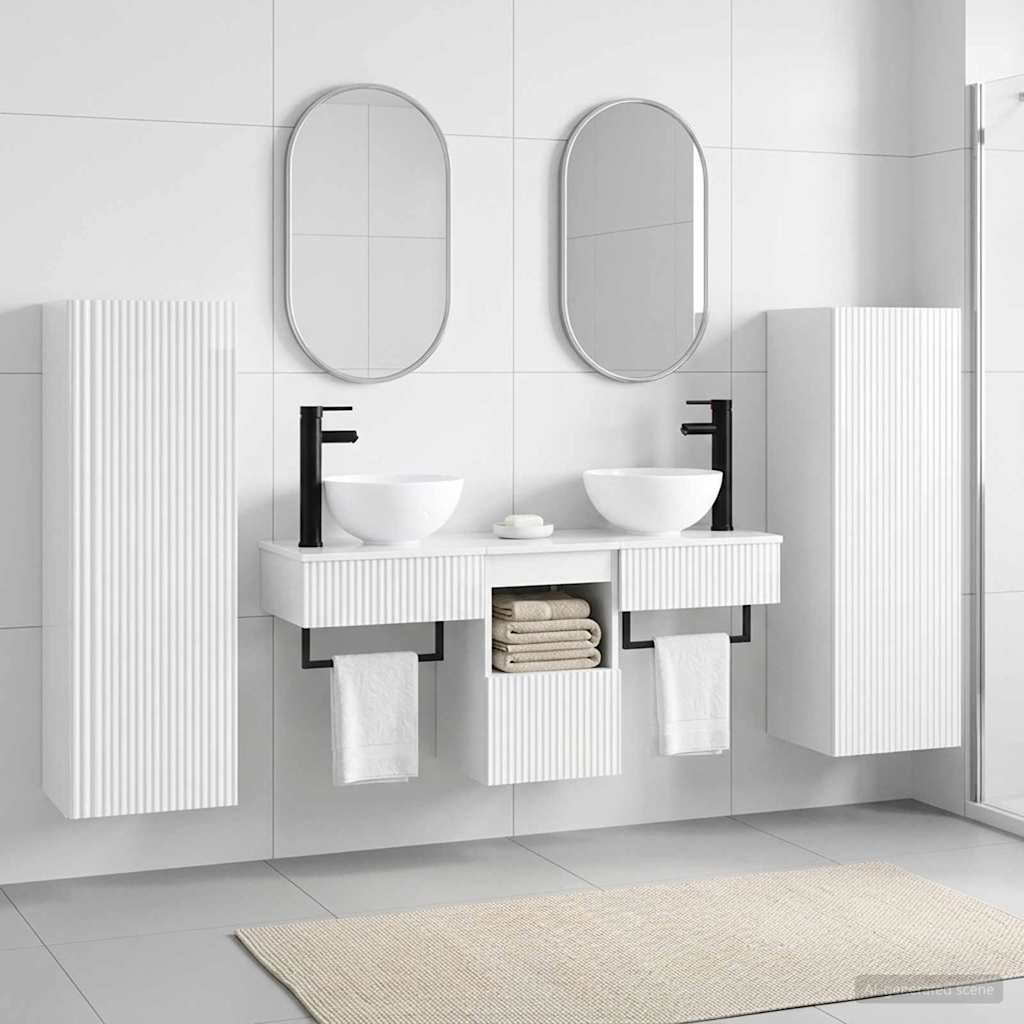 Bathroom Furniture Set 5 pcs High Gloss White