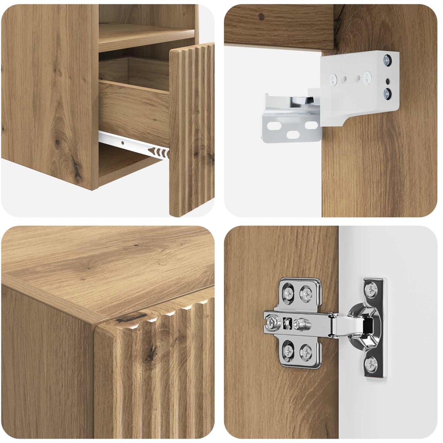 Bathroom Furniture Set 5 pcs Artisan Oak 33 x 34.5 x 100 cm