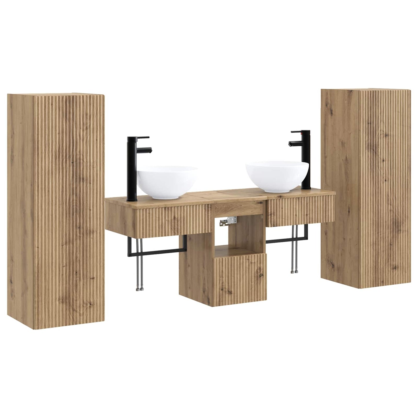 Bathroom Furniture Set 5 pcs Artisan Oak 33 x 34.5 x 100 cm