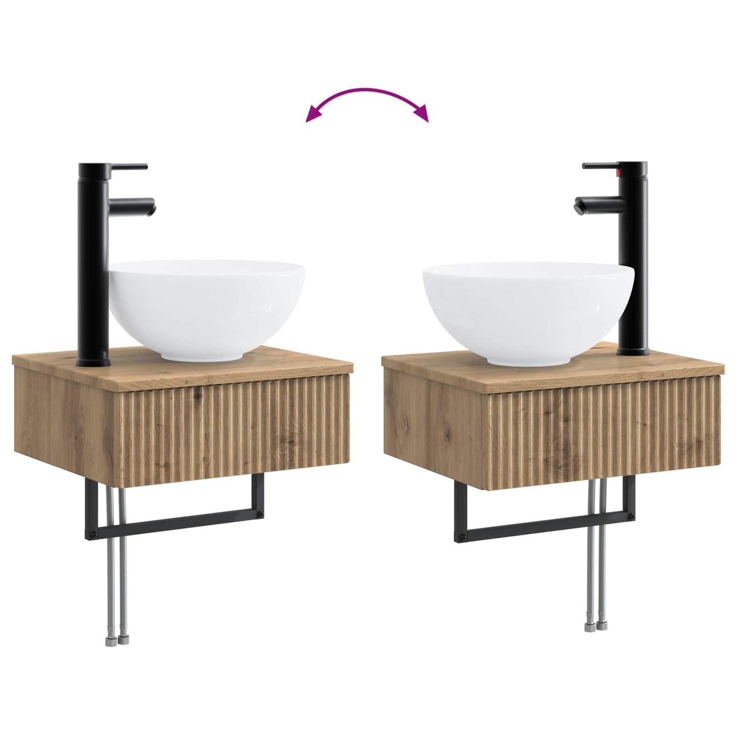 Bathroom Furniture Set 5 pcs Artisan Oak 33 x 34.5 x 100 cm