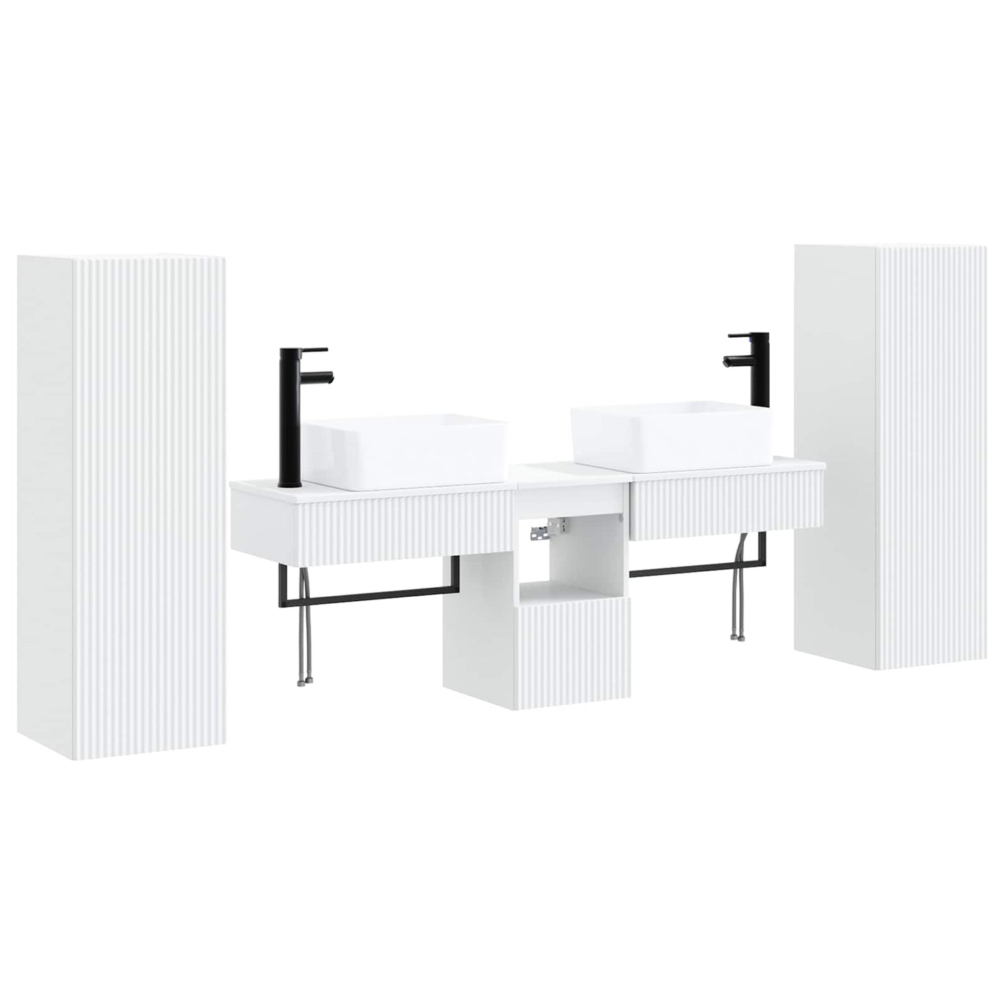 Bathroom Furniture Set 5 pcs White 33 x 34.5 x 100 cm
