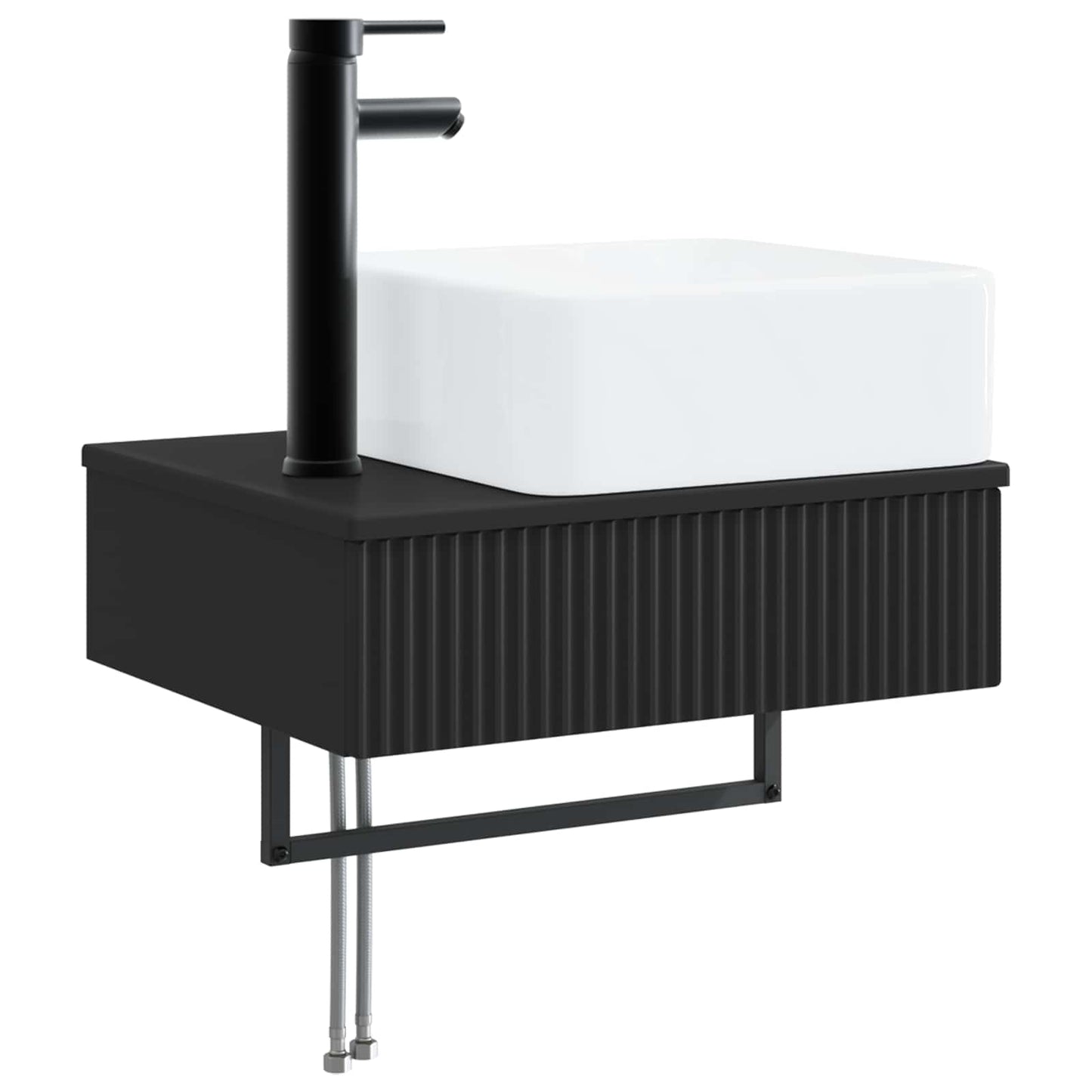 Bathroom Furniture Set 5 pcs Black 33 x 34.5 x 100 cm