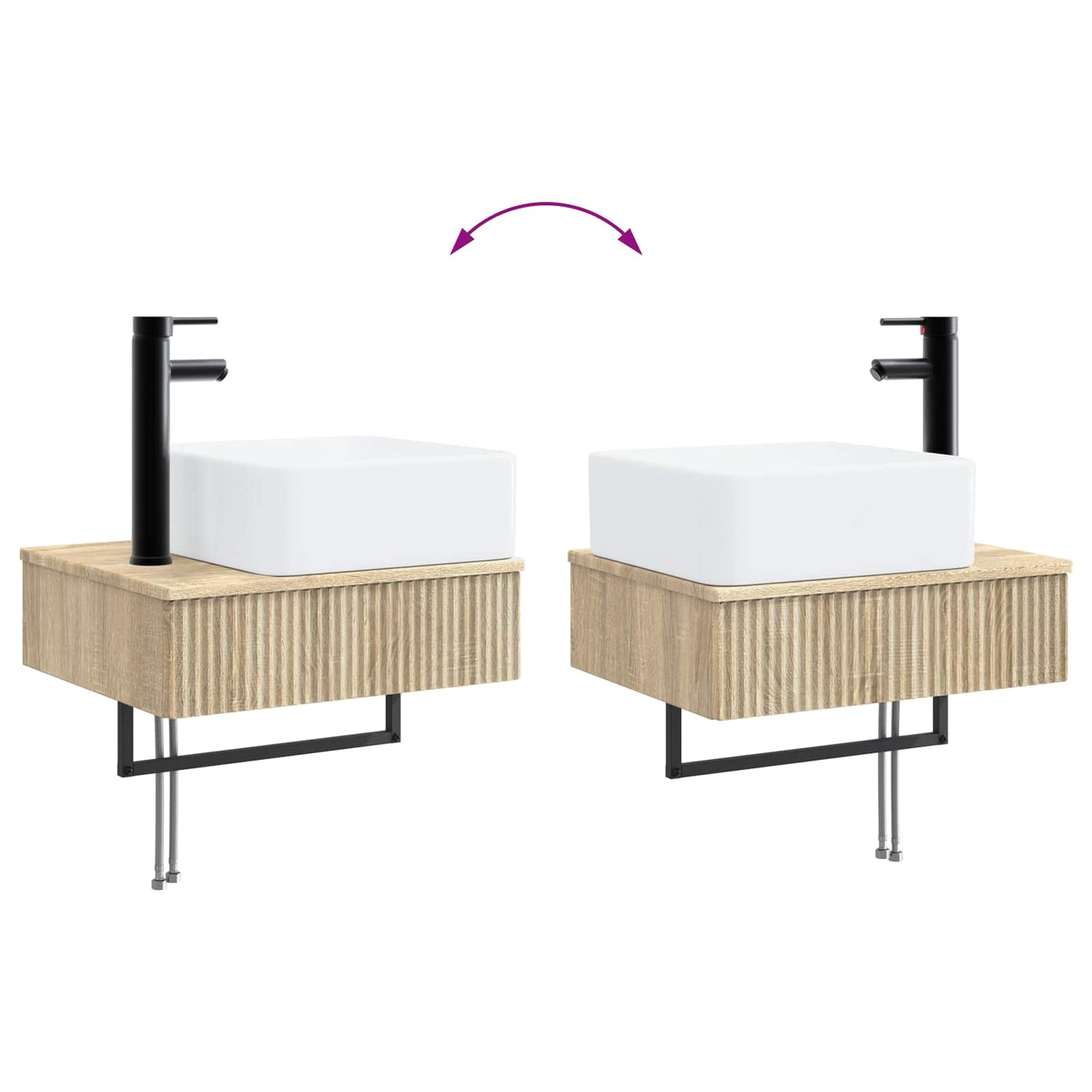 Bathroom Furniture Set 5 pcs Sonoma Oak 33 x 34.5 x 100 cm