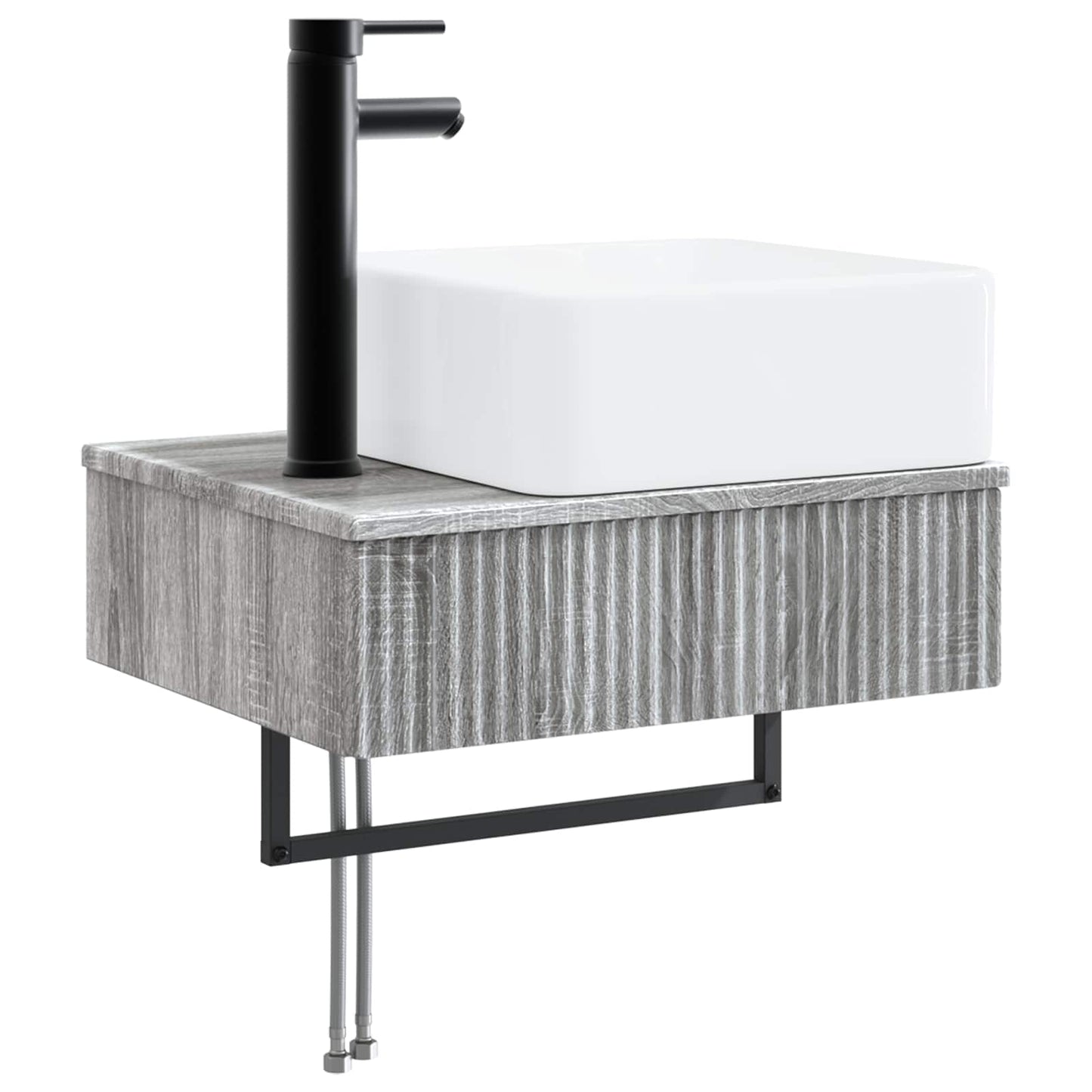 Bathroom Furniture Set 5 pcs Grey Sonoma 33 x 34.5 x 100 cm