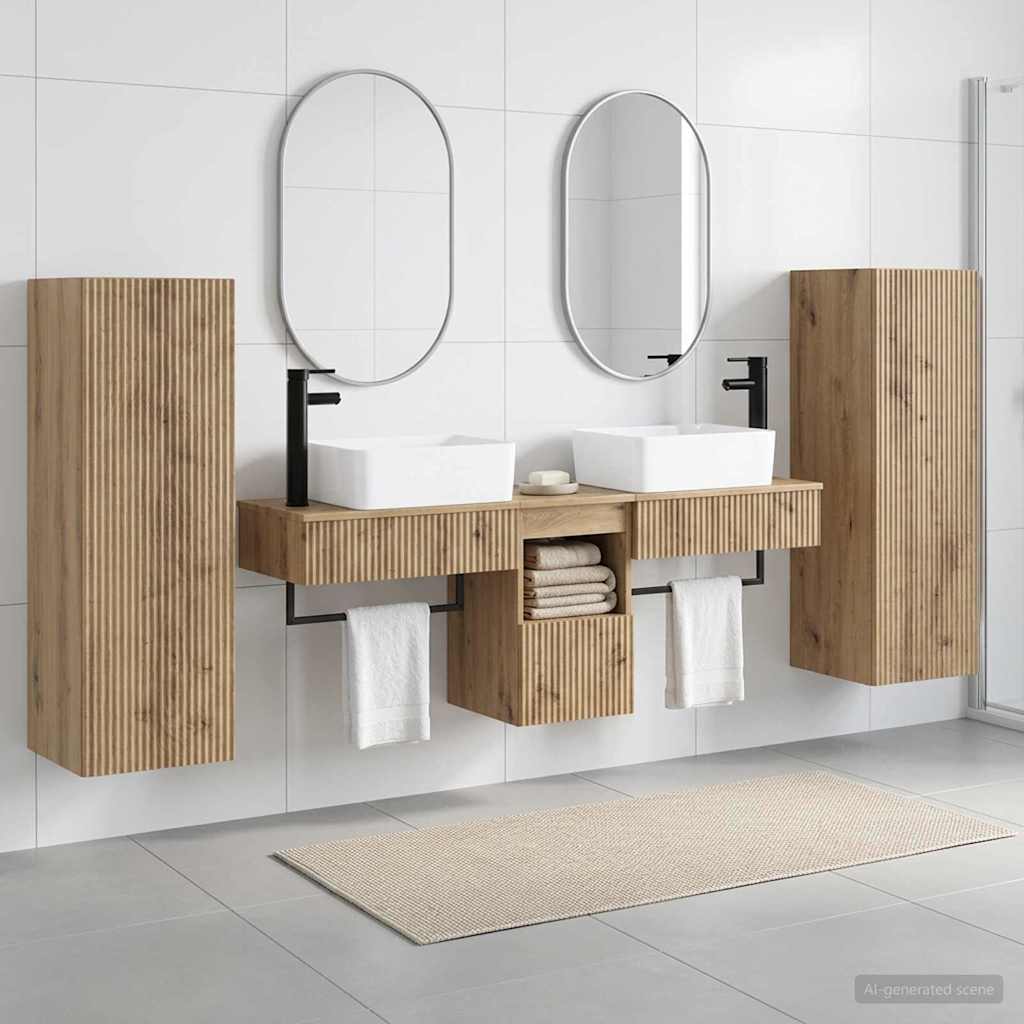 Bathroom Furniture Set 5 pcs Artisan Oak 33 x 34.5 x 100 cm
