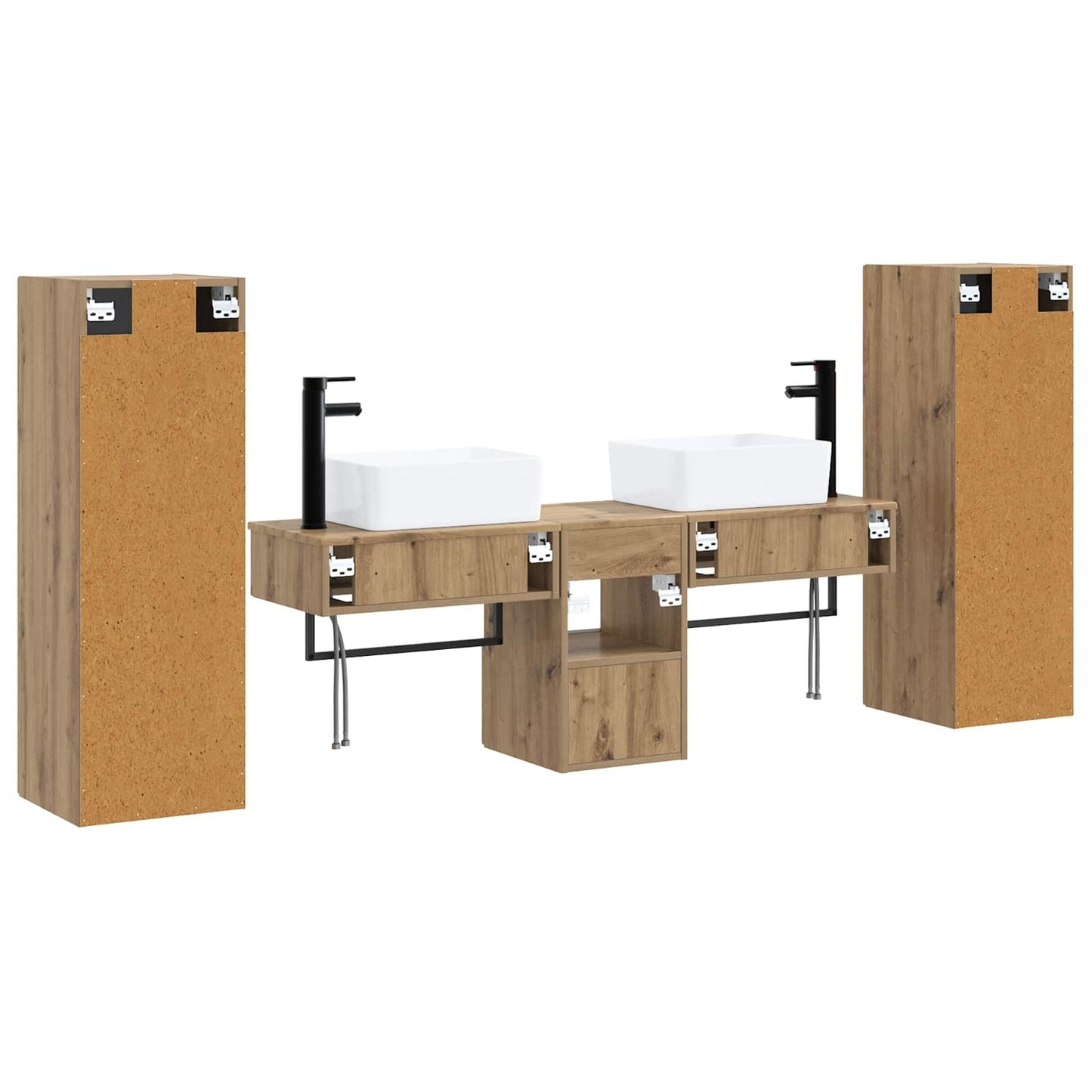 Bathroom Furniture Set 5 pcs Artisan Oak 33 x 34.5 x 100 cm