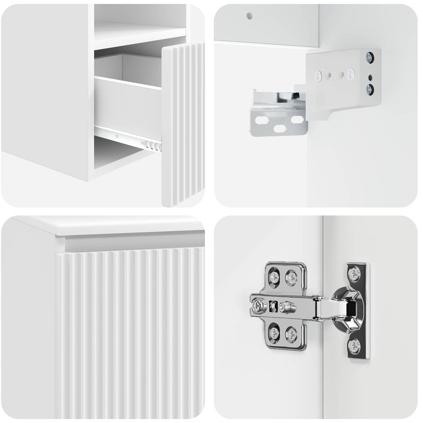 Bathroom Furniture Set 5 pcs White 33 x 34.5 x 100 cm