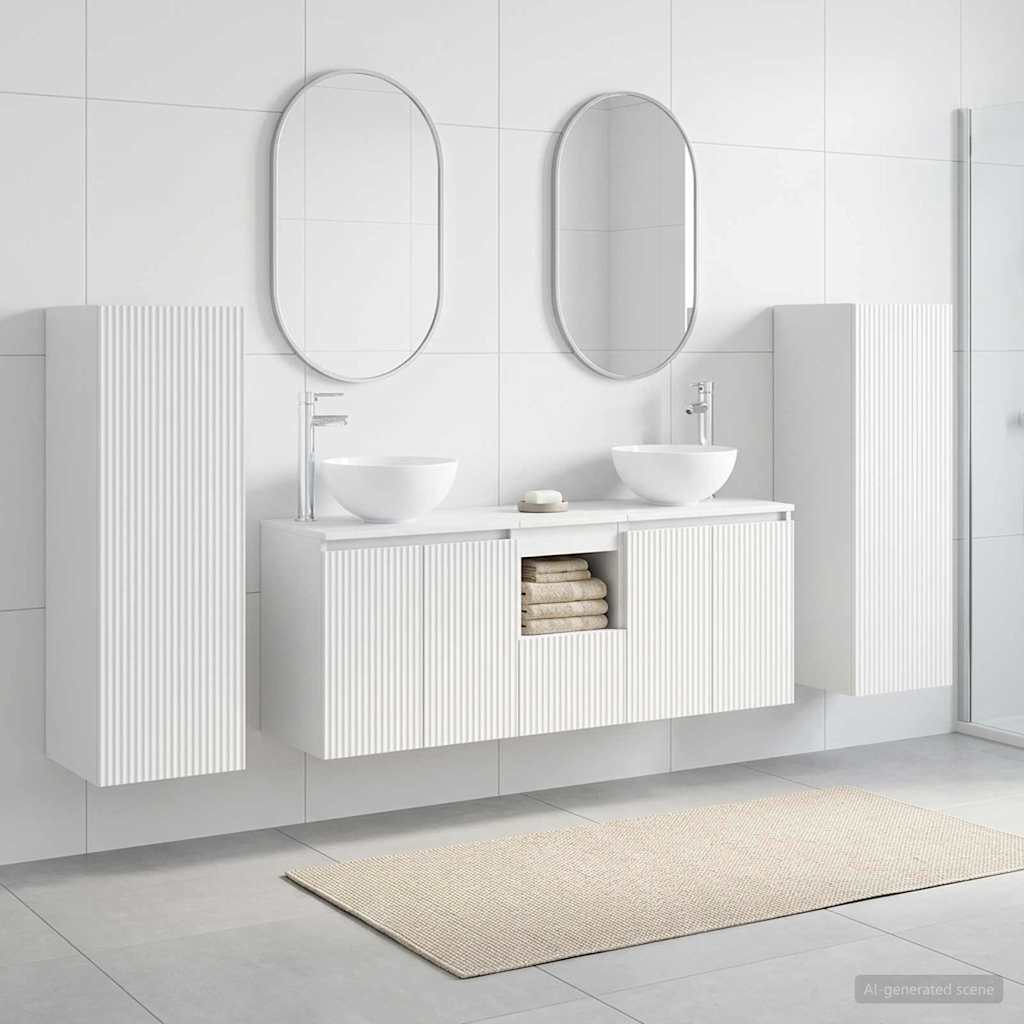 Bathroom Furniture Set 5 pcs White 33 x 34.5 x 100 cm