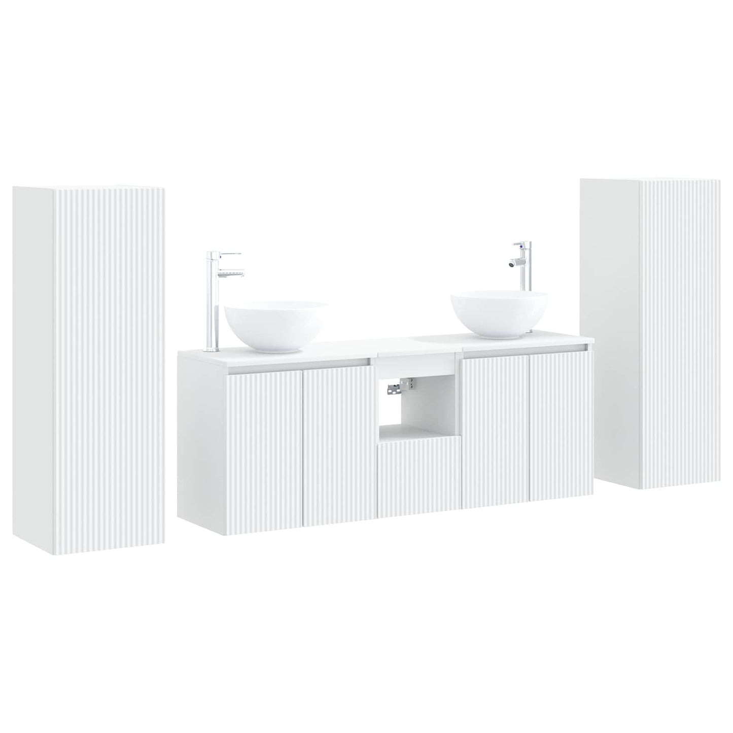 Bathroom Furniture Set 5 pcs White 33 x 34.5 x 100 cm