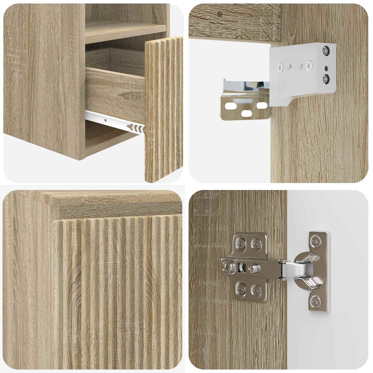 Bathroom Furniture Set 5 pcs Sonoma Oak 33 x 34.5 x 100 cm