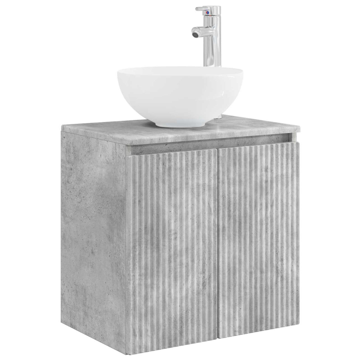 Bathroom Furniture Set 5 pcs Concrete Grey 33 x 34.5 x 100 cm