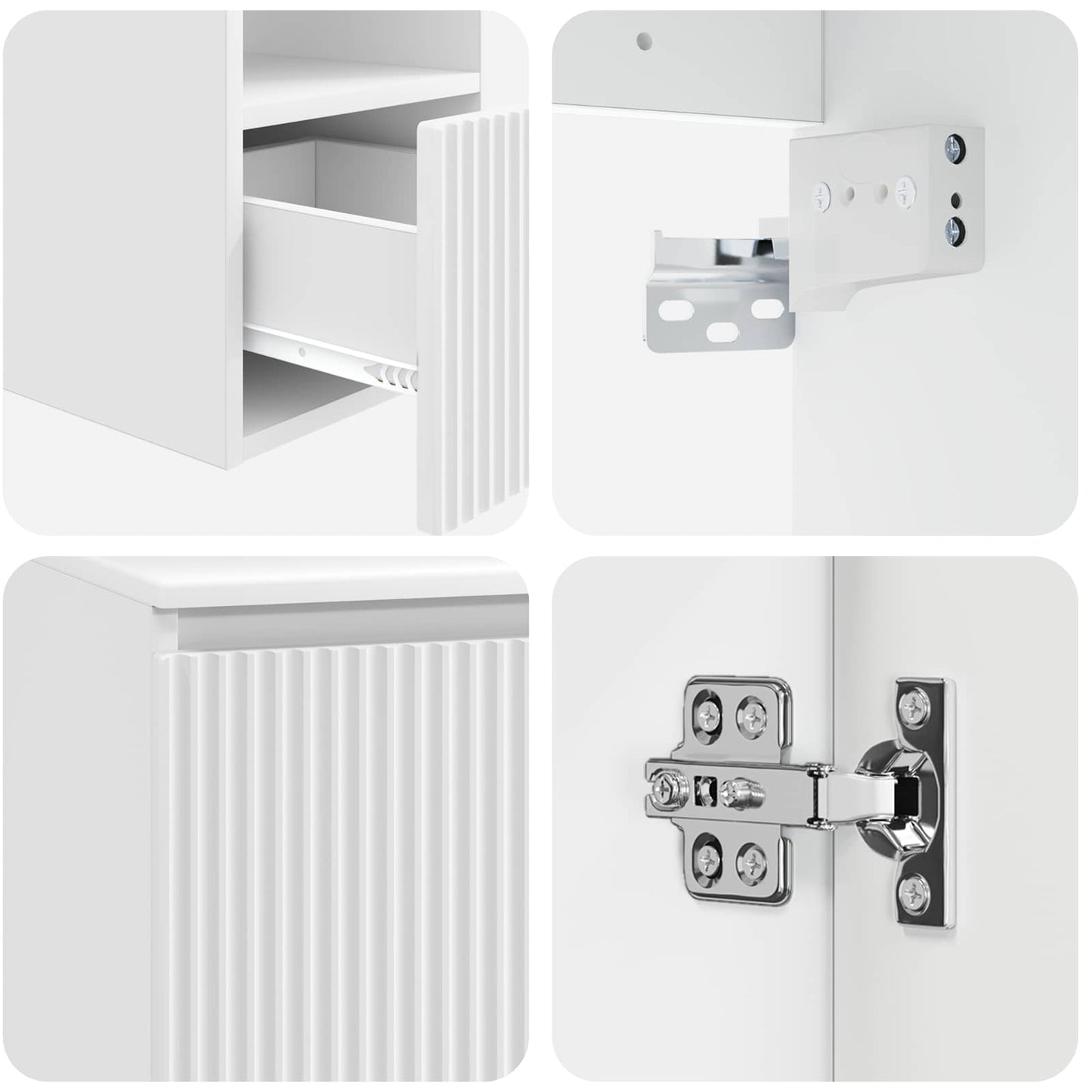 Bathroom Furniture Set 5 pcs High Gloss White