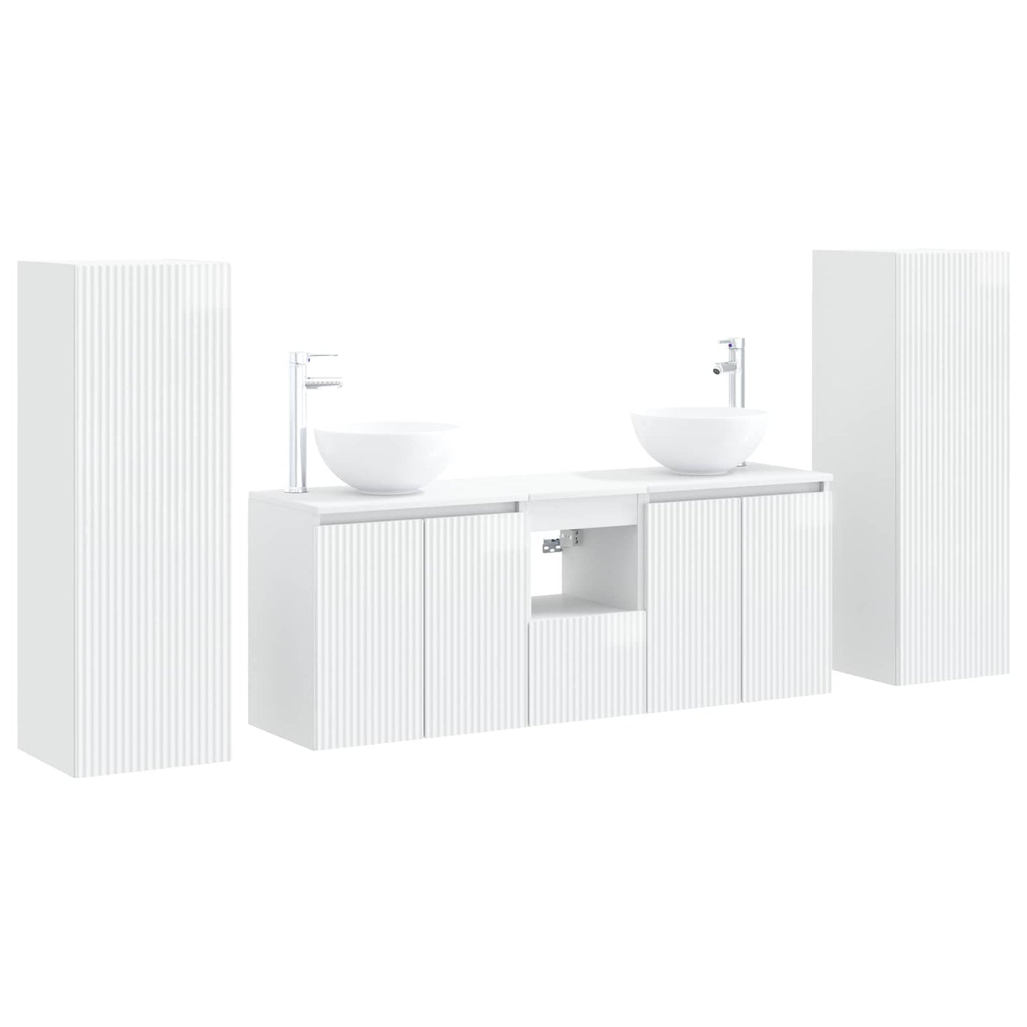 Bathroom Furniture Set 5 pcs High Gloss White