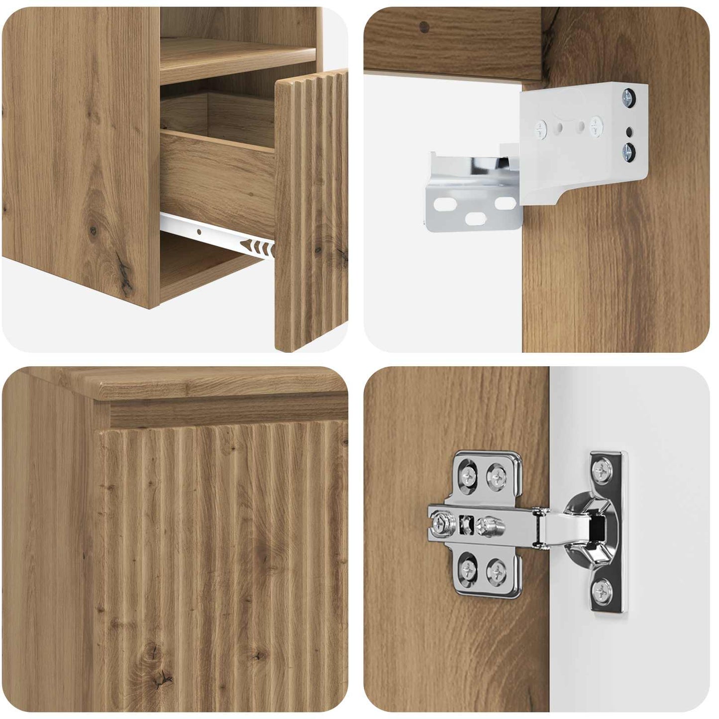Bathroom Furniture Set 5 pcs Artisan Oak 33 x 34.5 x 100 cm