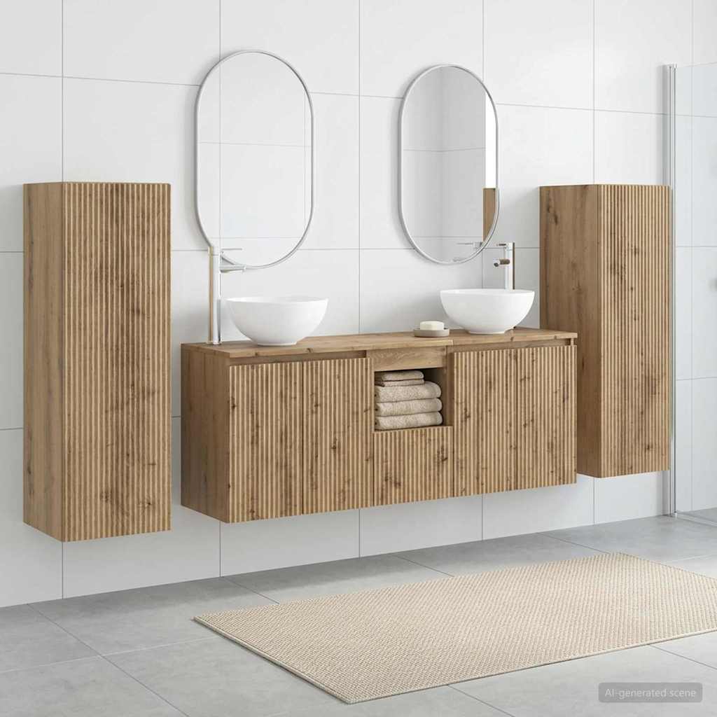 Bathroom Furniture Set 5 pcs Artisan Oak 33 x 34.5 x 100 cm