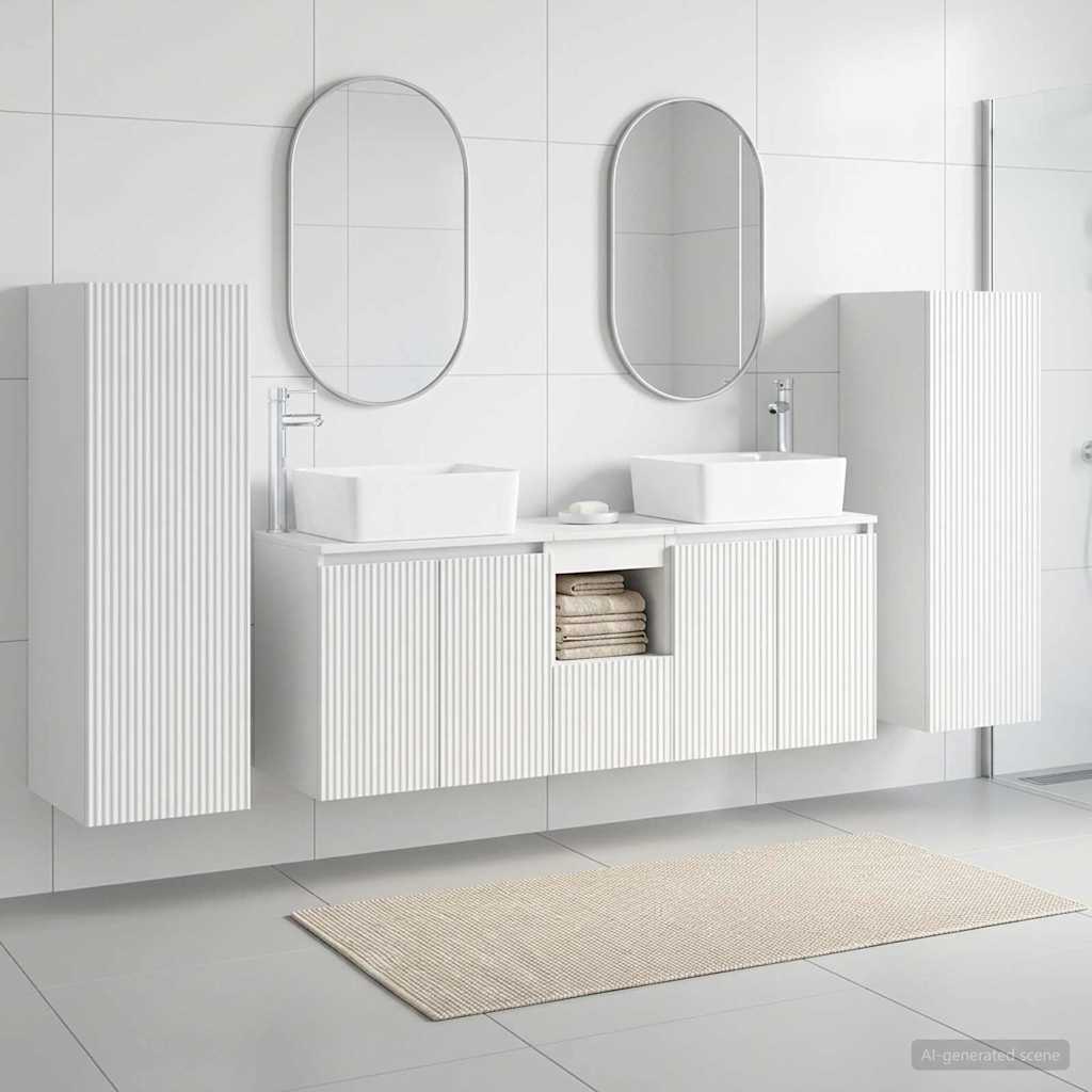 Bathroom Furniture Set 5 pcs White 33 x 34.5 x 100 cm